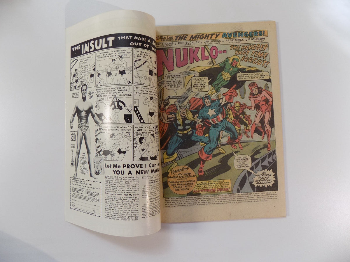 Giant-Size Avengers #1 Marvel Comic August 1974 Very Fine