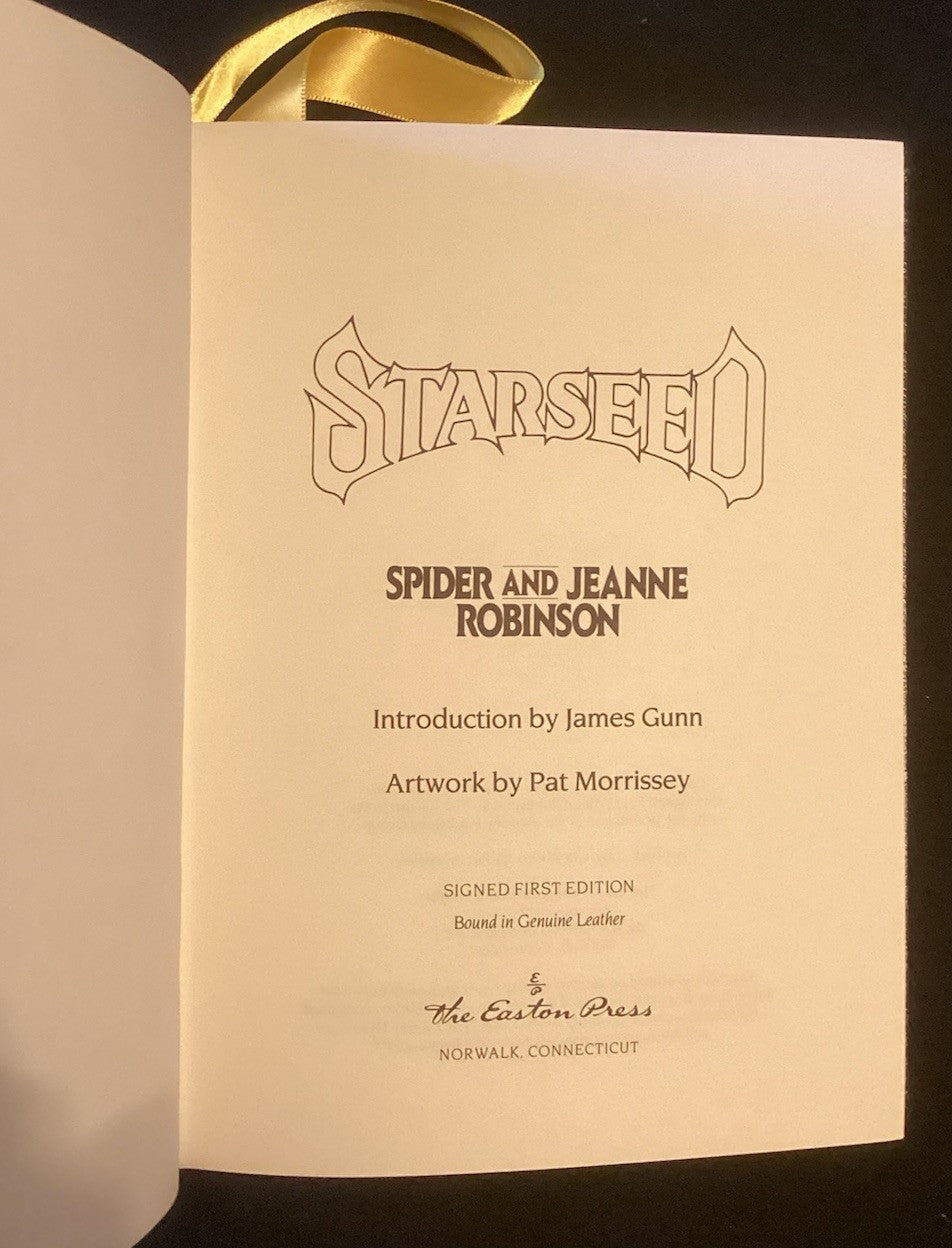 Easton Press "Starseed" FIRST EDITION, SIGNED by Spider and Jeanne Robinson -JD