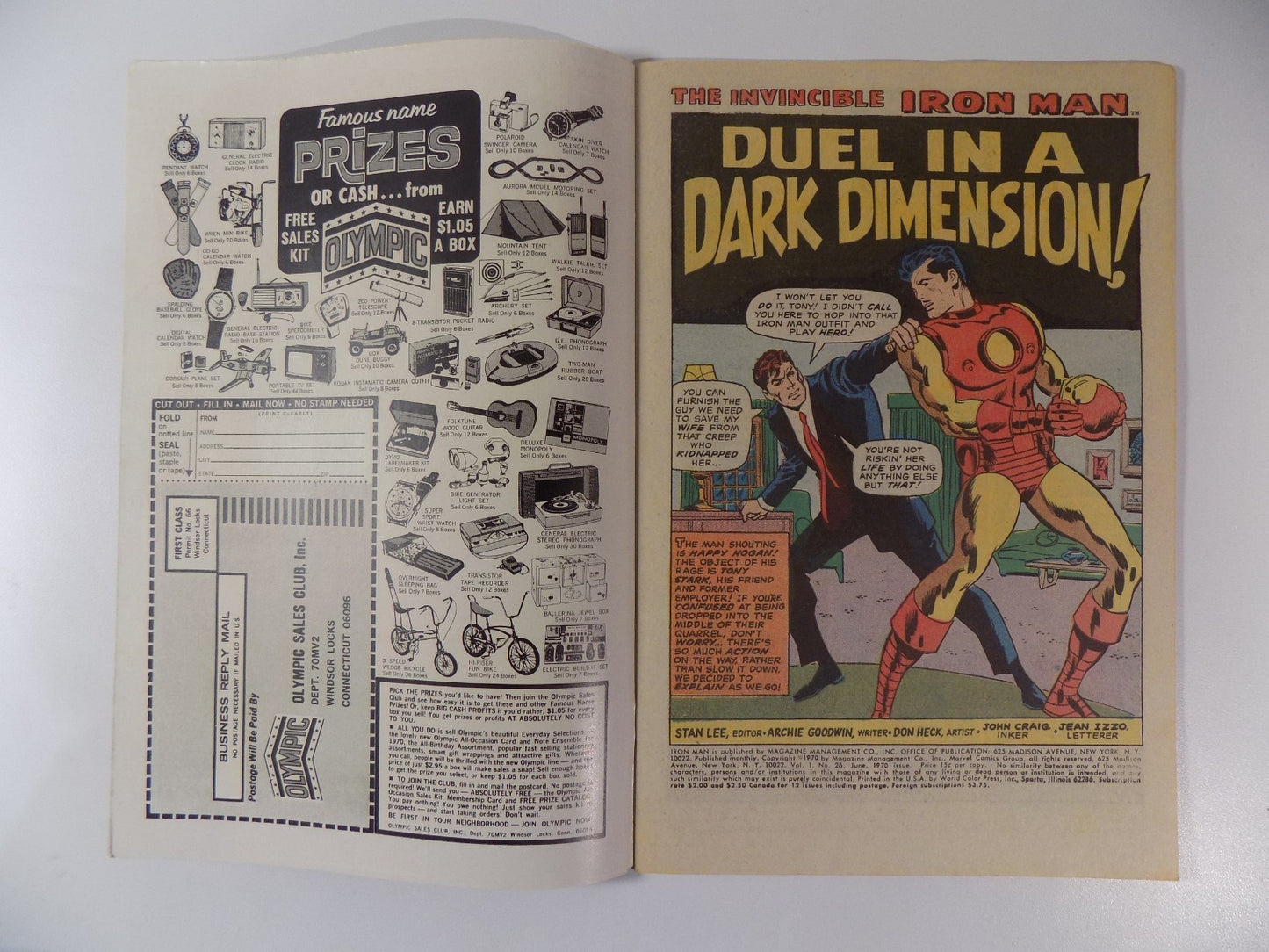 Iron Man #26 Marvel Comic June 1970 Very Fine-