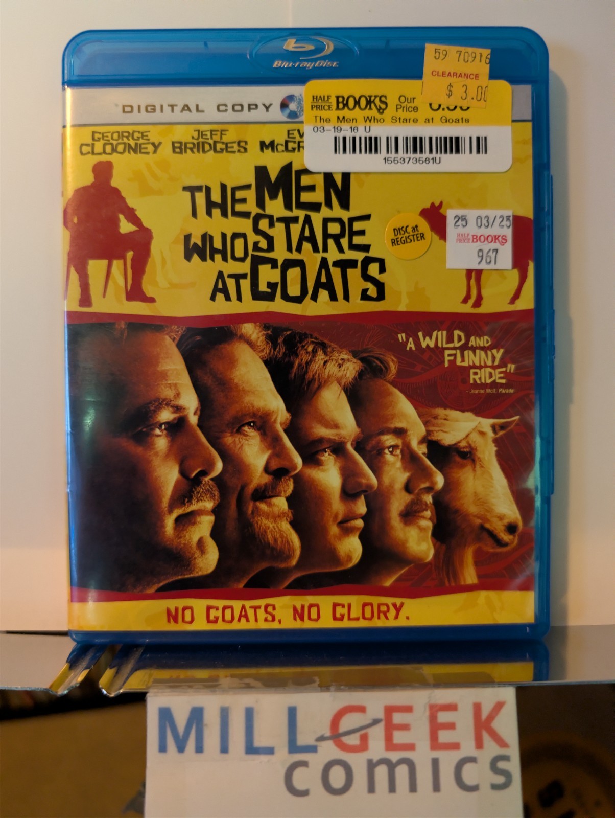 Money Monster / The Men Who Stare at Goats, 2 George Clooney Movies (Blu-ray)-JD