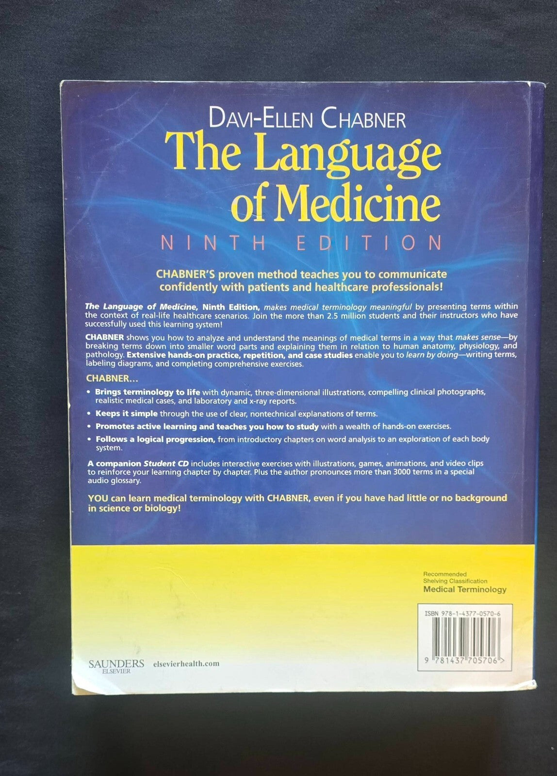 Language of Medicine by Davi-Ellen Chabner - Ninth Edition (2011, PC) JD