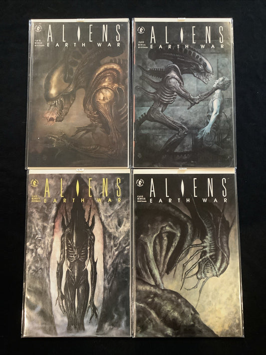 Aliens Earth War #1-4 Complete Comic set, Dark Horse, Mark Verheiden/Sam Kieth