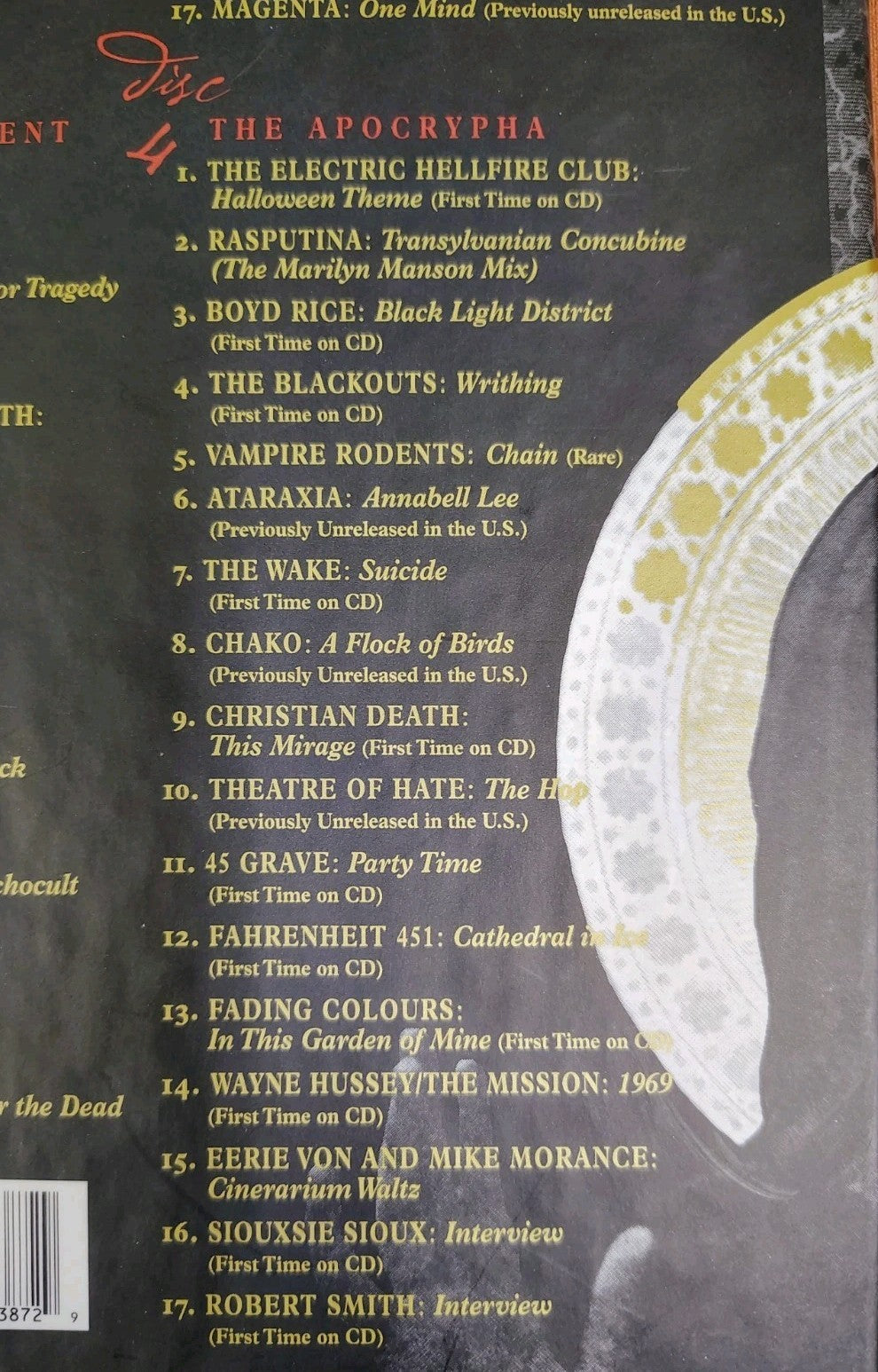 The Black Bible, 4-Disc Boxset, Cleopatra Records- Goth 1998 -RARE Like New JD