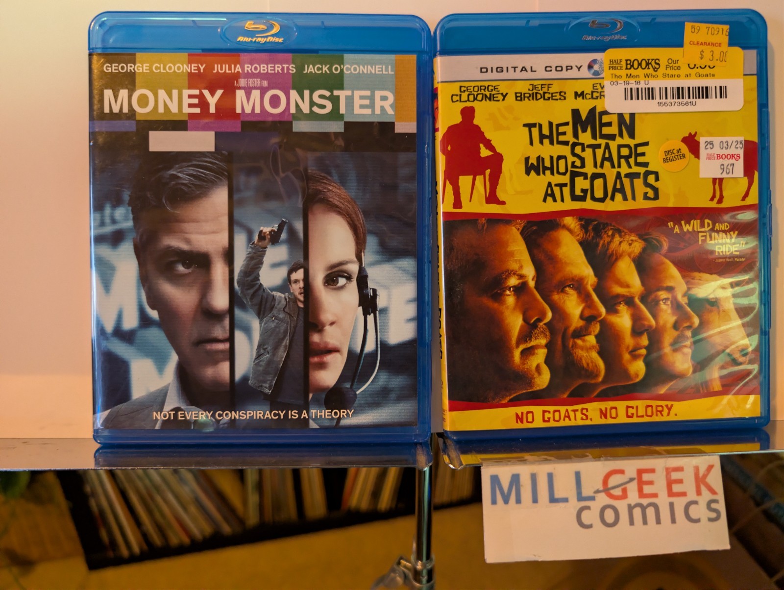 Money Monster / The Men Who Stare at Goats, 2 George Clooney Movies (Blu-ray)-JD