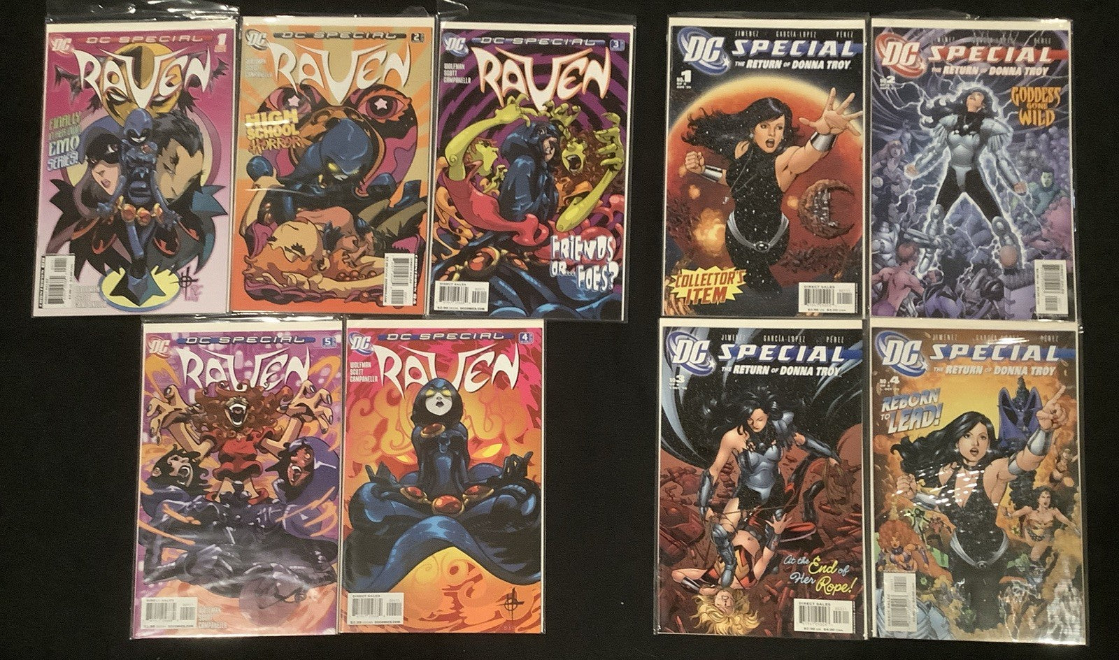 DC Special  Bundle: Raven #1-5, The Return Of Donna Troy #1-4, 9 Comics Total