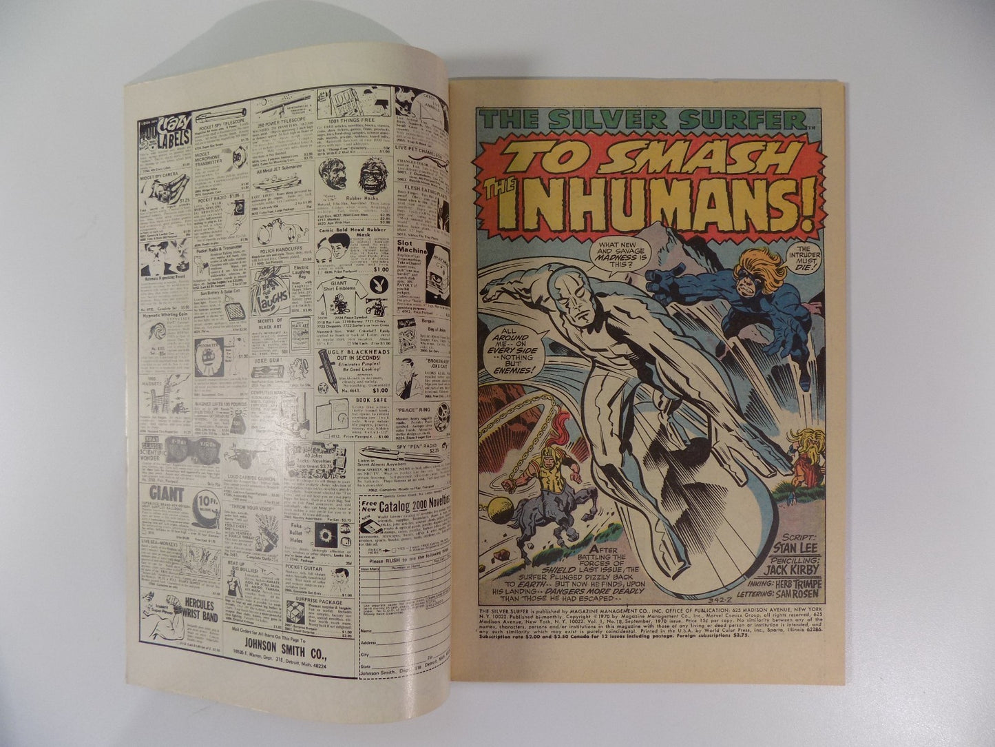 Silver Surfer #18 Marvel Comic September 1970 Fine/Very Fine