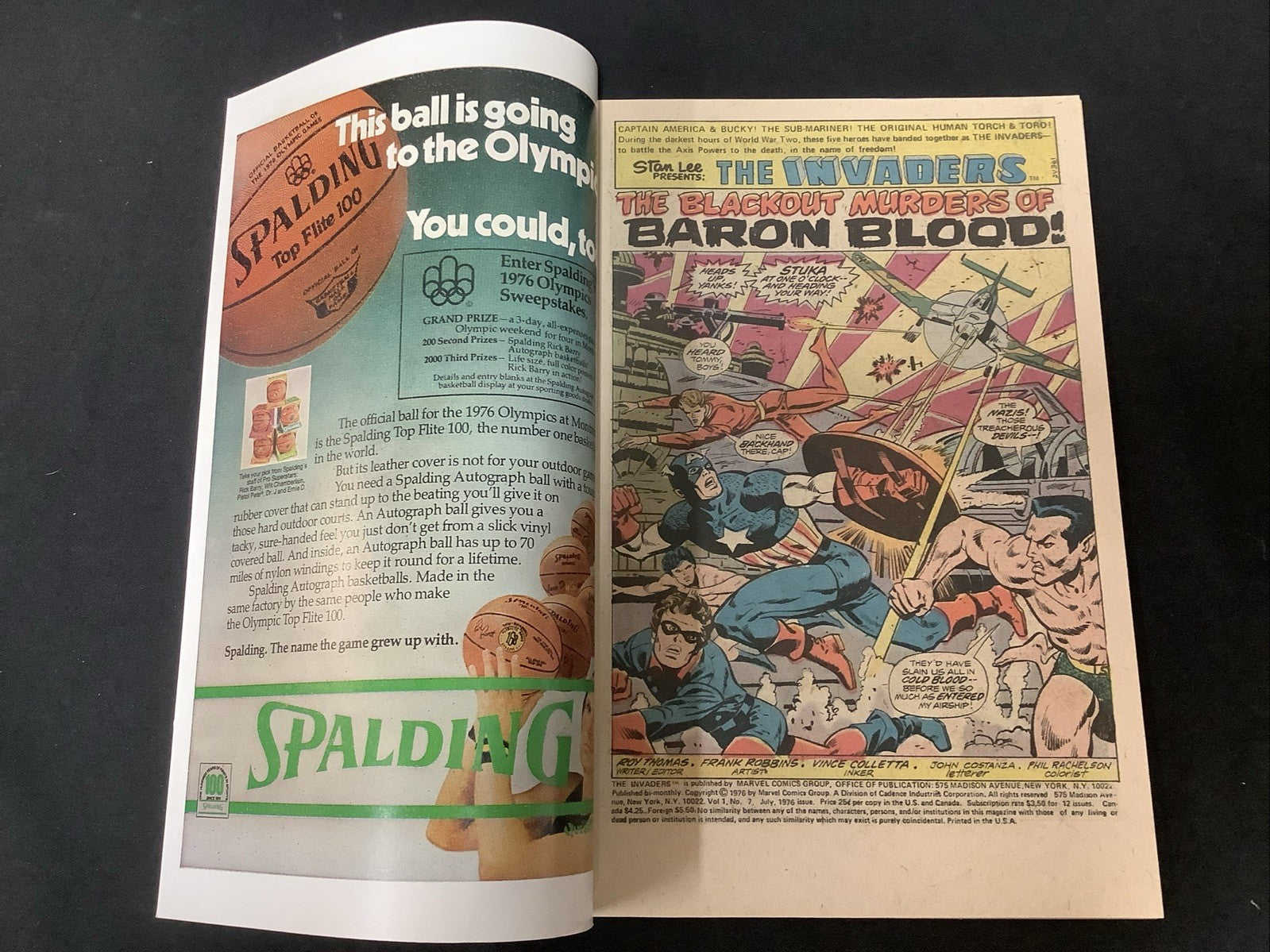 Invaders #7 (Marvel Comics 1976) VF+ (8.5) 1st App Baron Blood & Union Jack