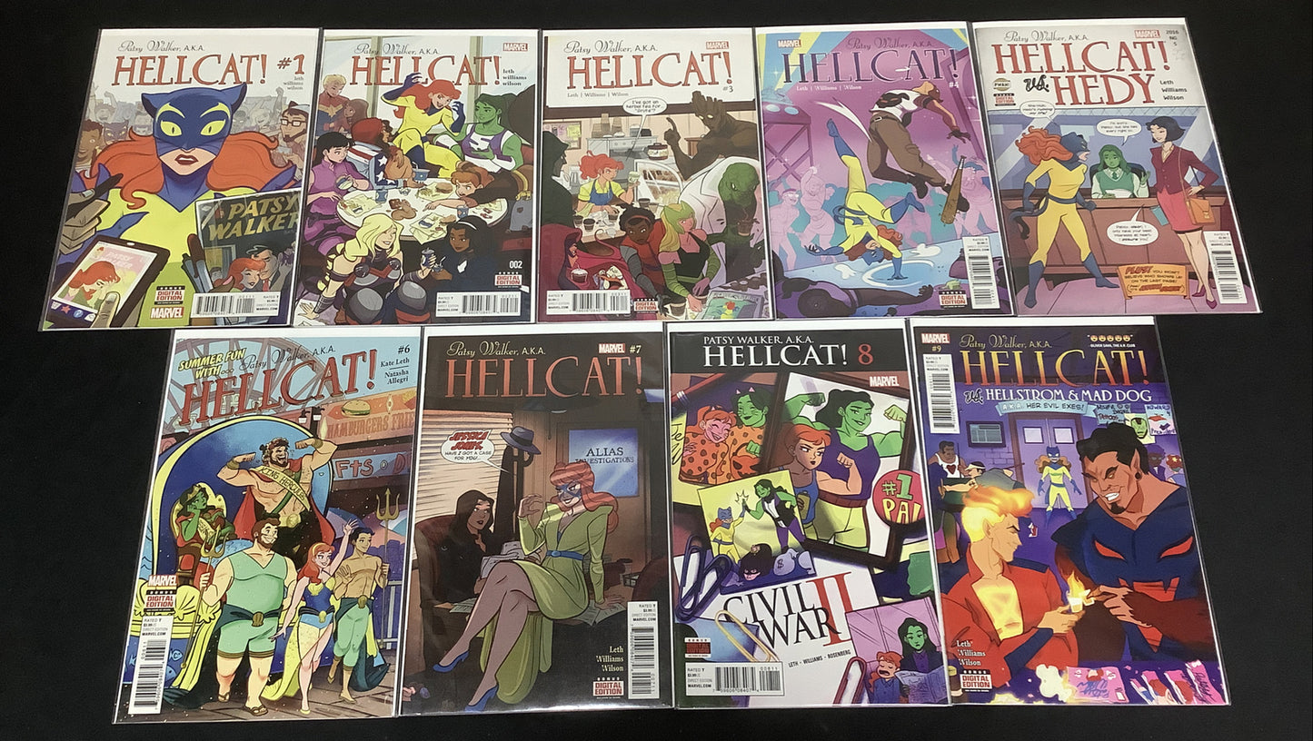 Patsy Walker, A.K.A. Hellcat! #1-9 Comic Lot, 2016, Kate Leth Brittney Williams