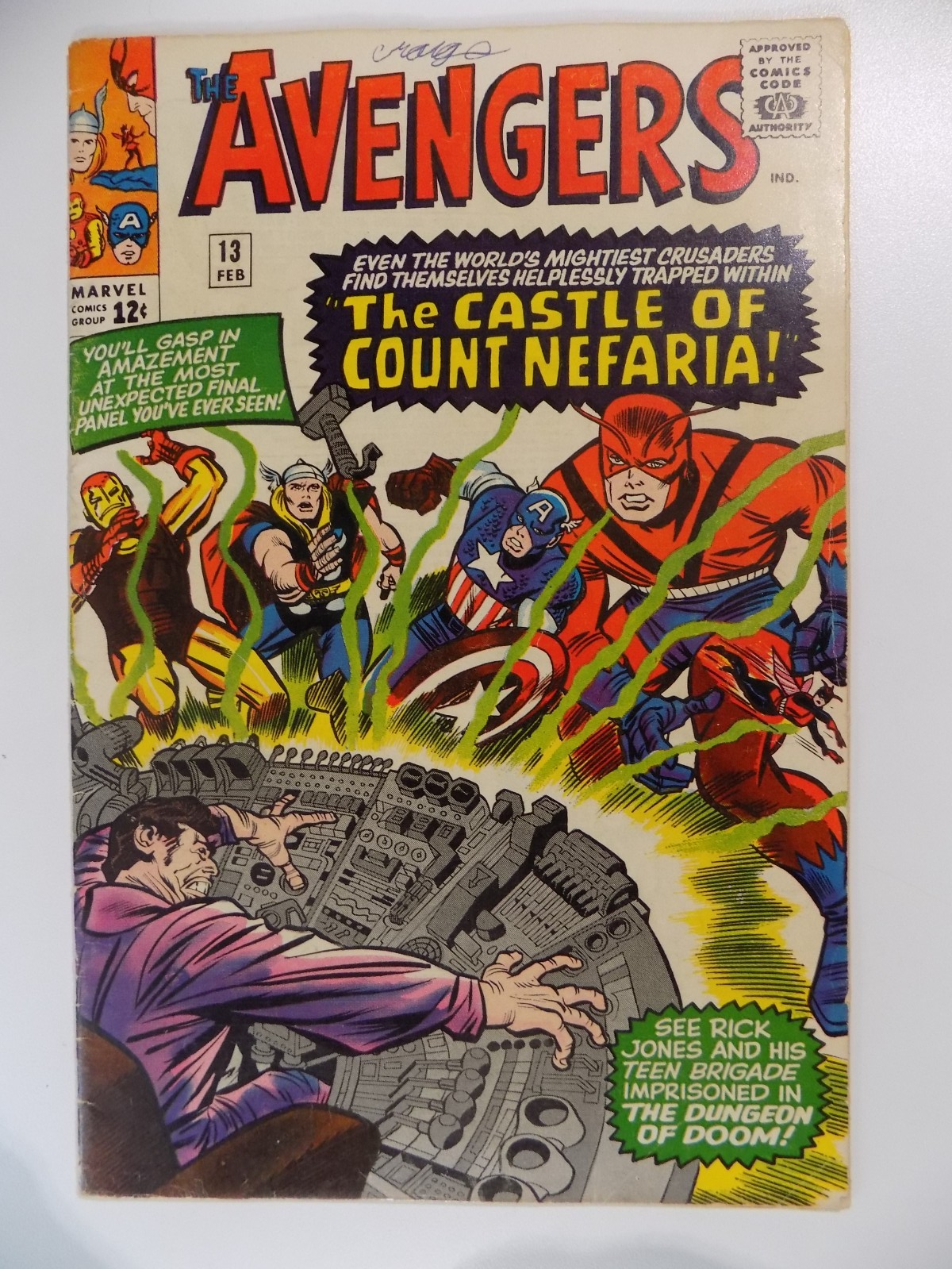 Avengers #13 Marvel Comic February 1965 Fine/Very Fine