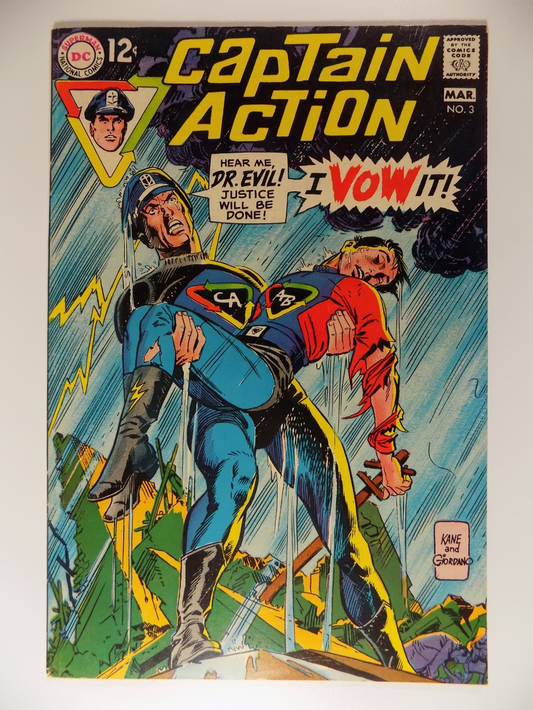 Captain Action #3 DC Comic March 1969 Fine/Very Fine