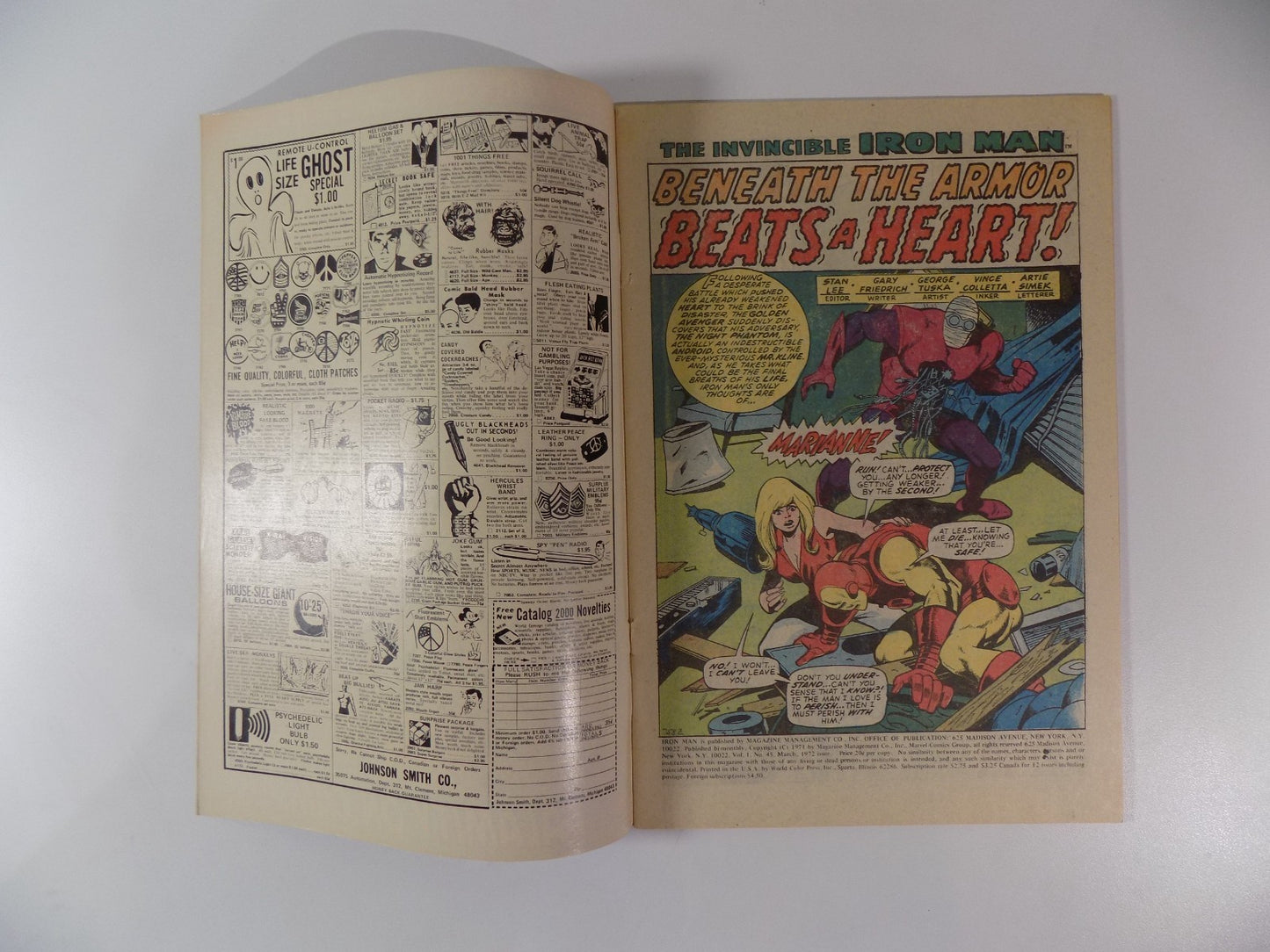 Iron Man #45 Marvel Comic March 1972 Fine/Very Fine