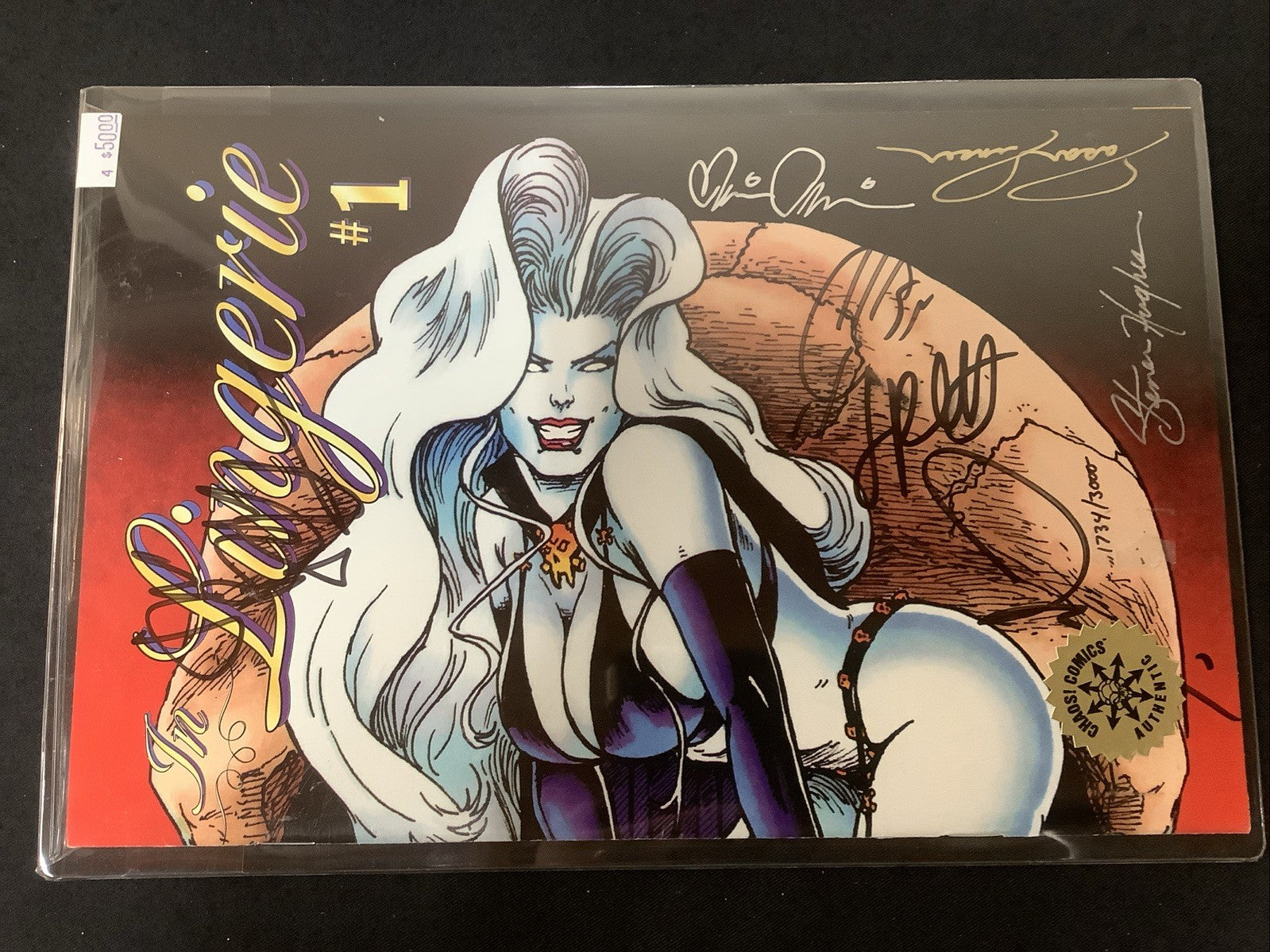 Lady Death in Lingerie #1 (Chaos! Comics August 1995) Autographed, Sealed W/ COA
