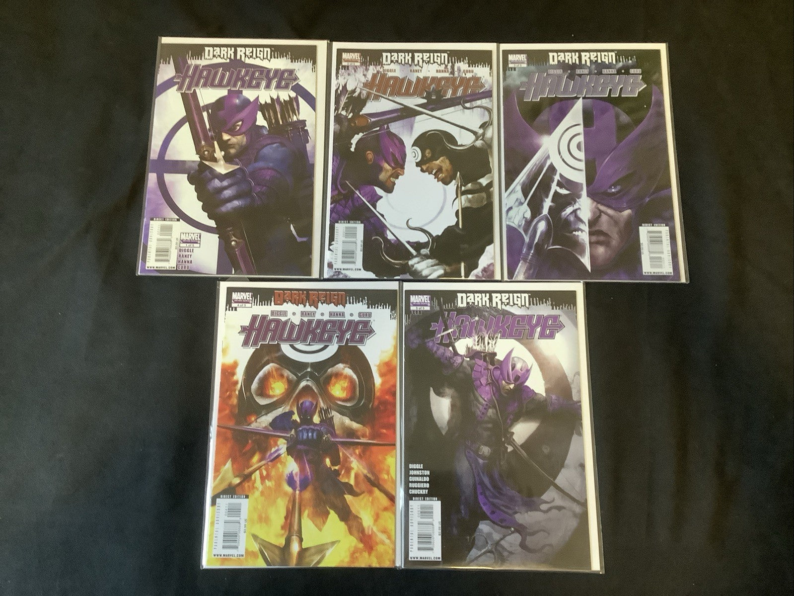 Dark Reign: Hawkeye #1-5 Complete Comic Set, Marvel Comics, Andy Diggle, 2009