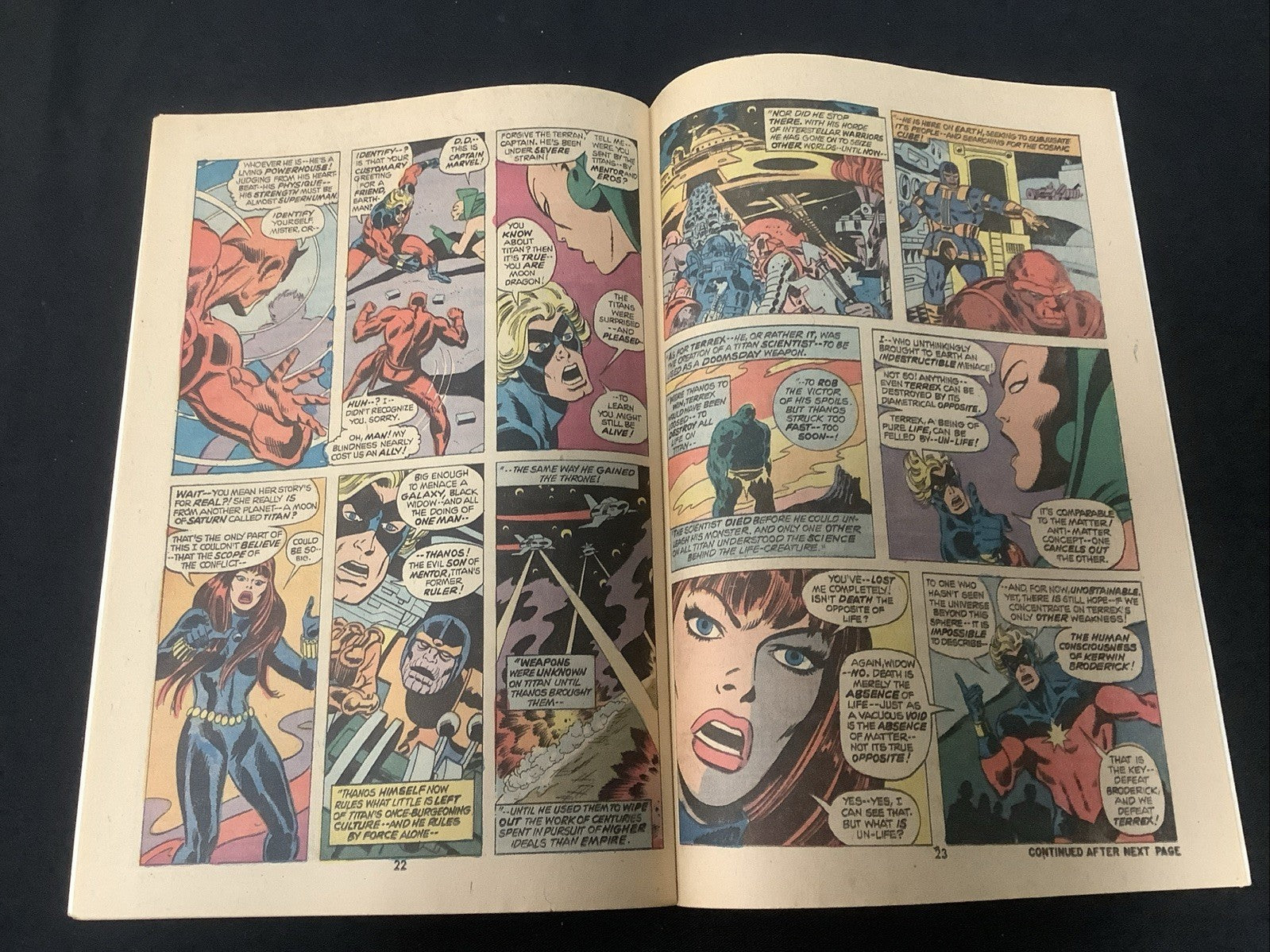 Daredevil #107 (Marvel Comics January 1974) VF+ (8.5) Captain Marvel Team-Up