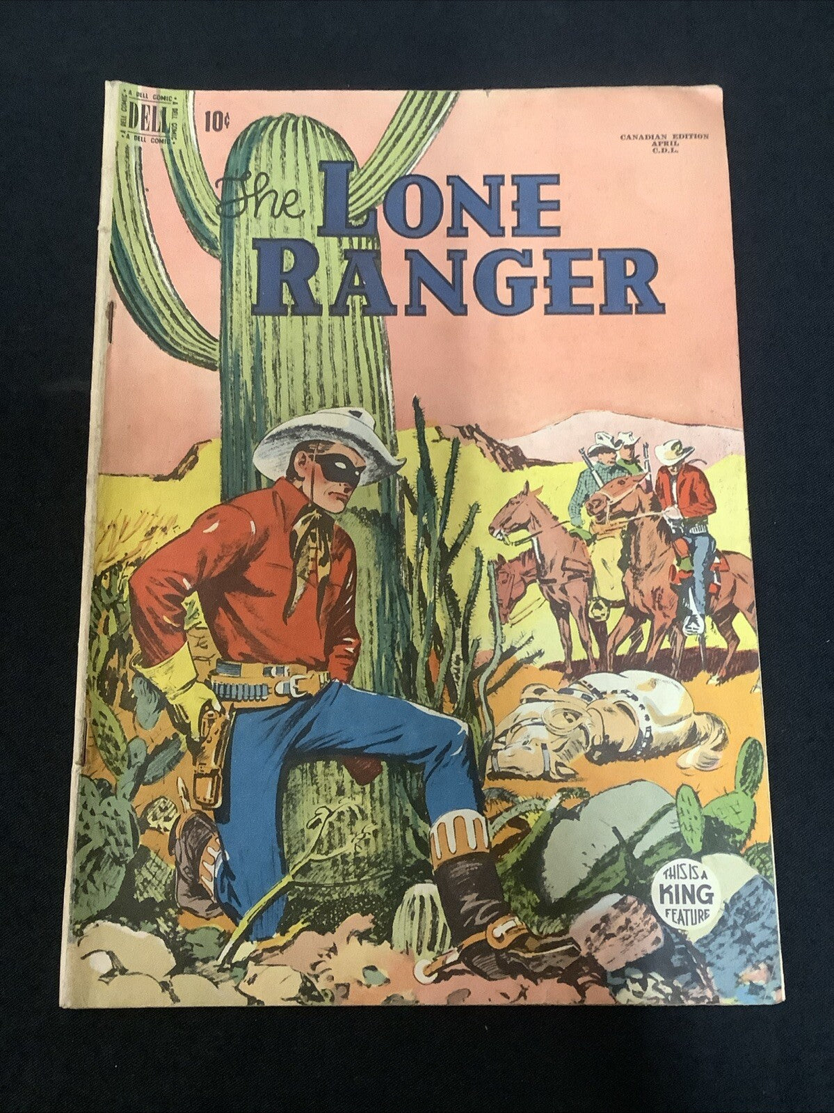 Lone Ranger #22 (1950) G/VG (3.0) 3/8” Spine Roll, Canadian Edition