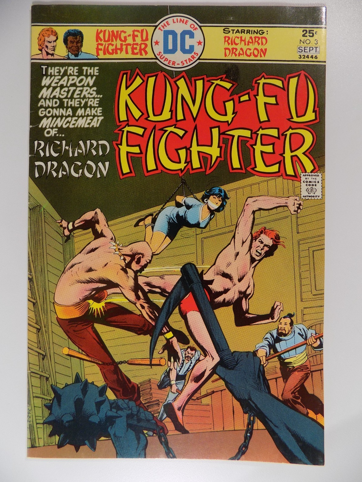Kung-Fu Fighter #2-4 Richard Dragon DC Comic July-November 1975 All Very Fine+