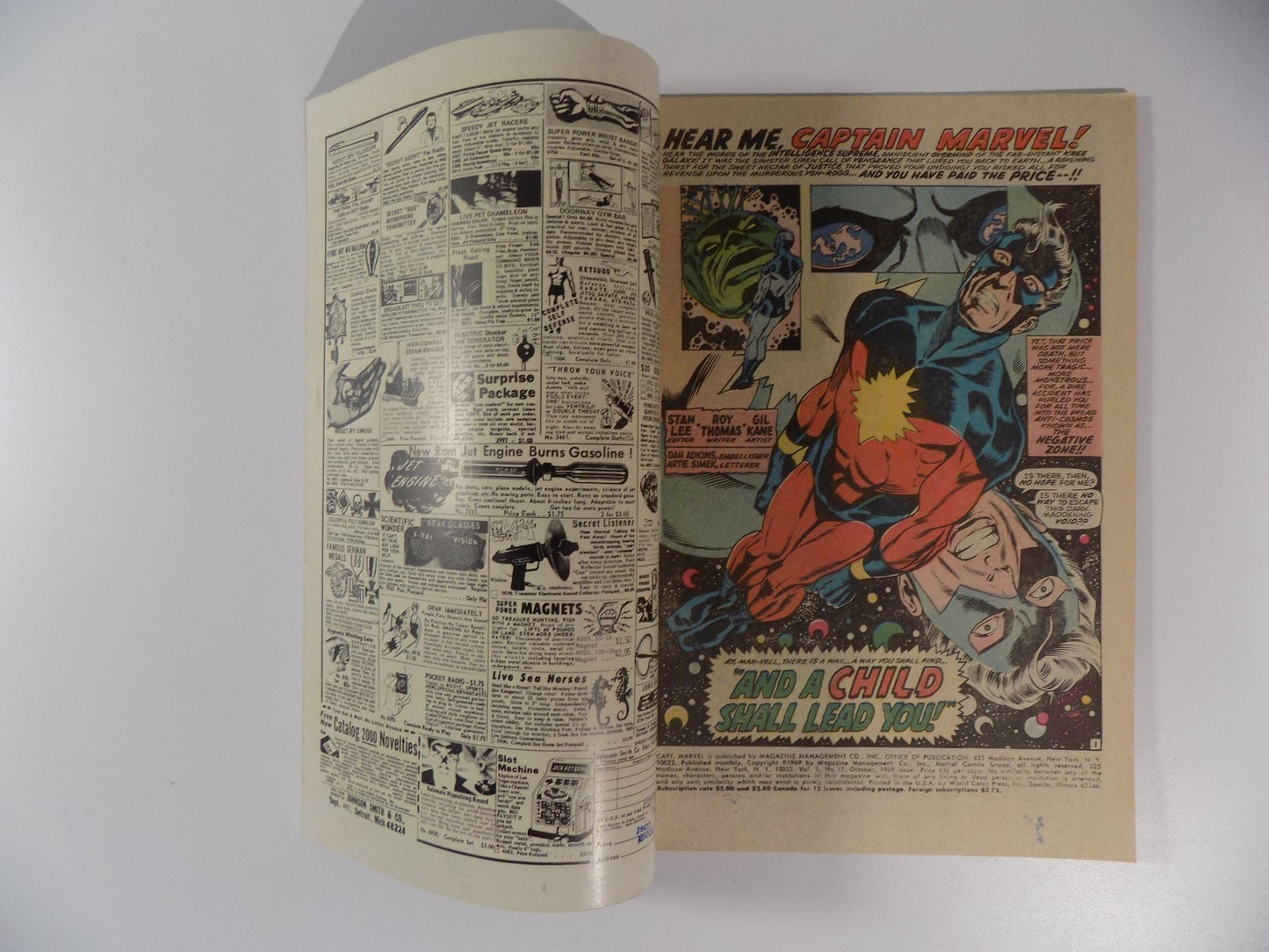 Captain Marvel #17 Marvel Comic October 1969 Very Fine