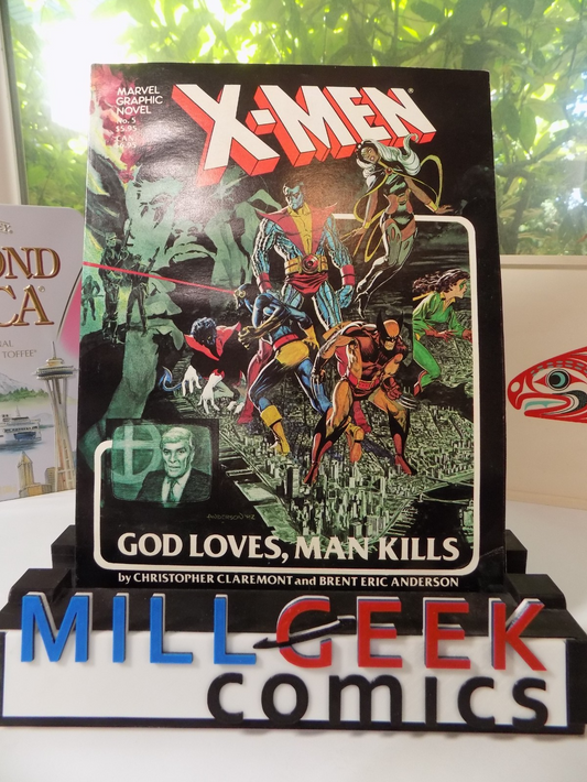 X-Men God Loves, Man Kills Marvel Graphic Novel #5 First Print 1982 Very Fine-