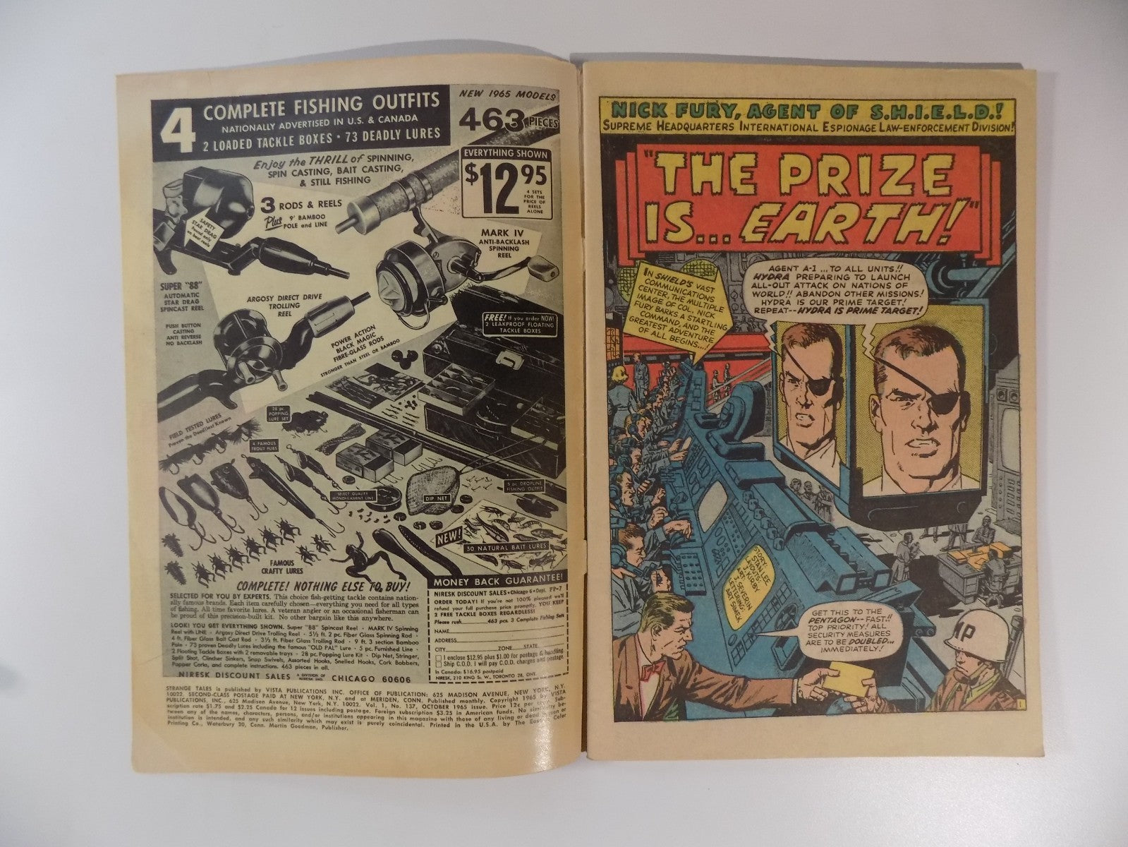 Strange Tales #137 Marvel Comic October 1965 Fine-