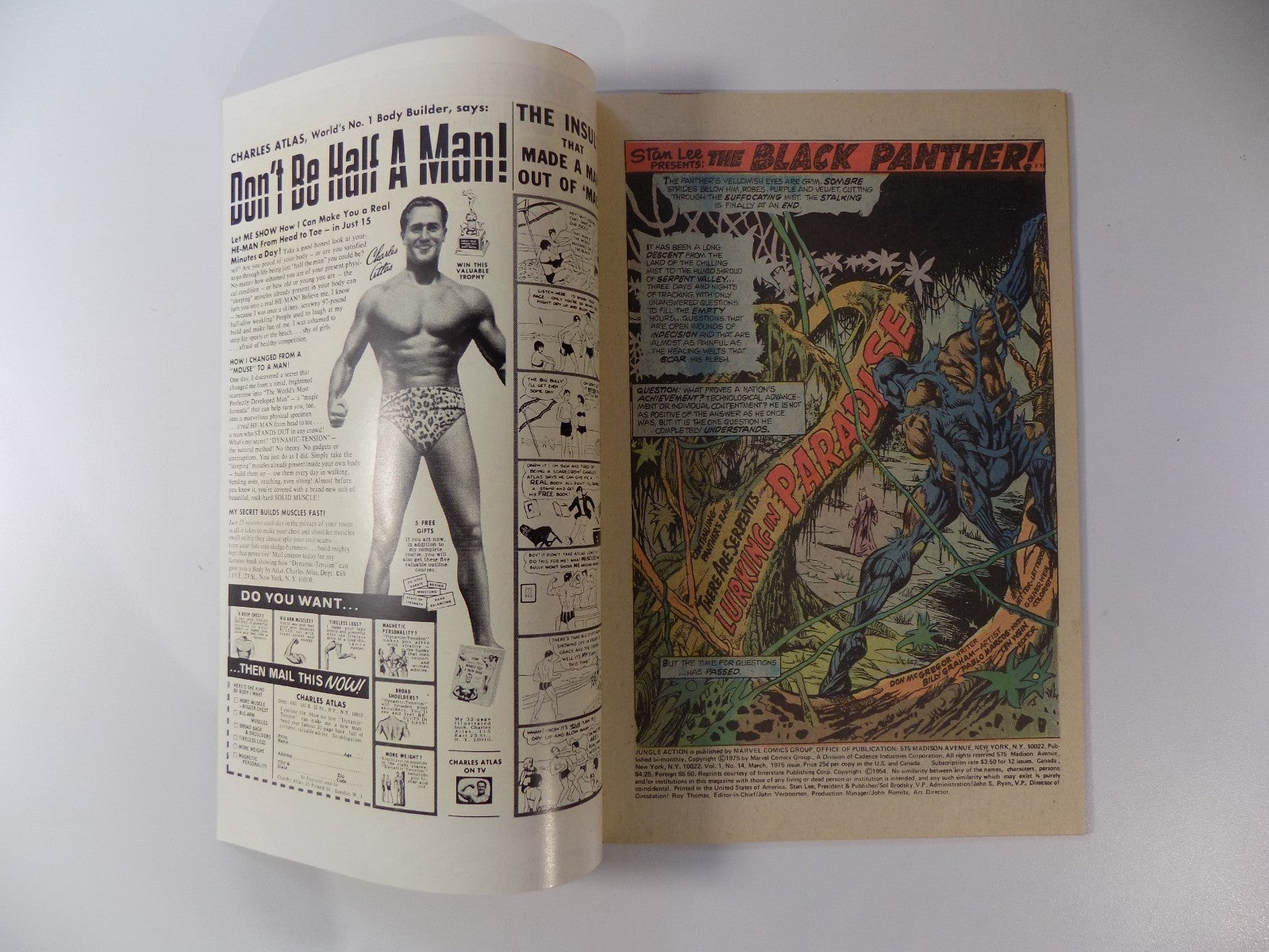 Jungle Action #14 Marvel Comic March 1975 Very Fine/Near Mint