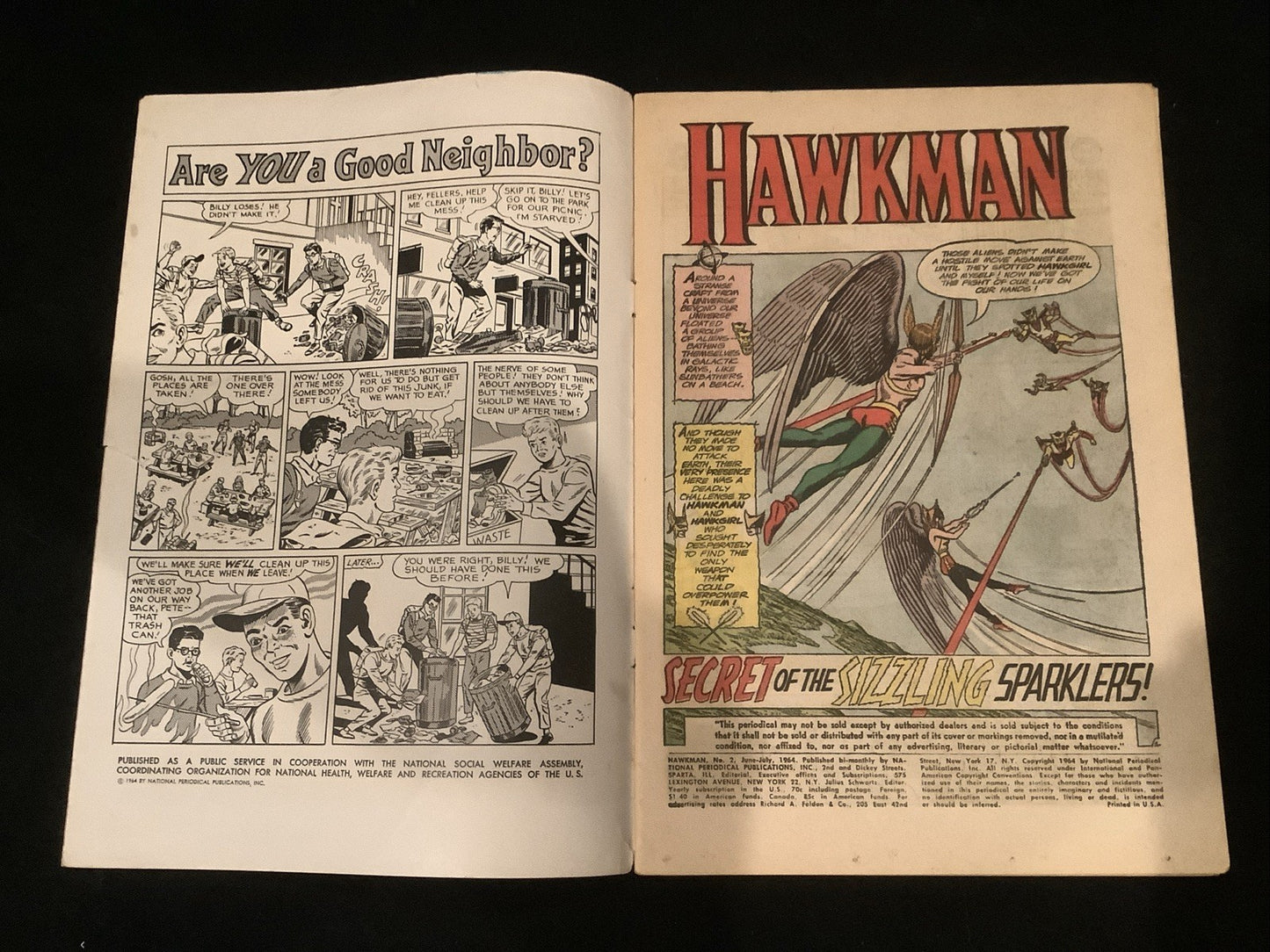 Hawkman #2 (DC Comics June-July 1964) F- (5.5) Gardner Fox, Murphy Anderson