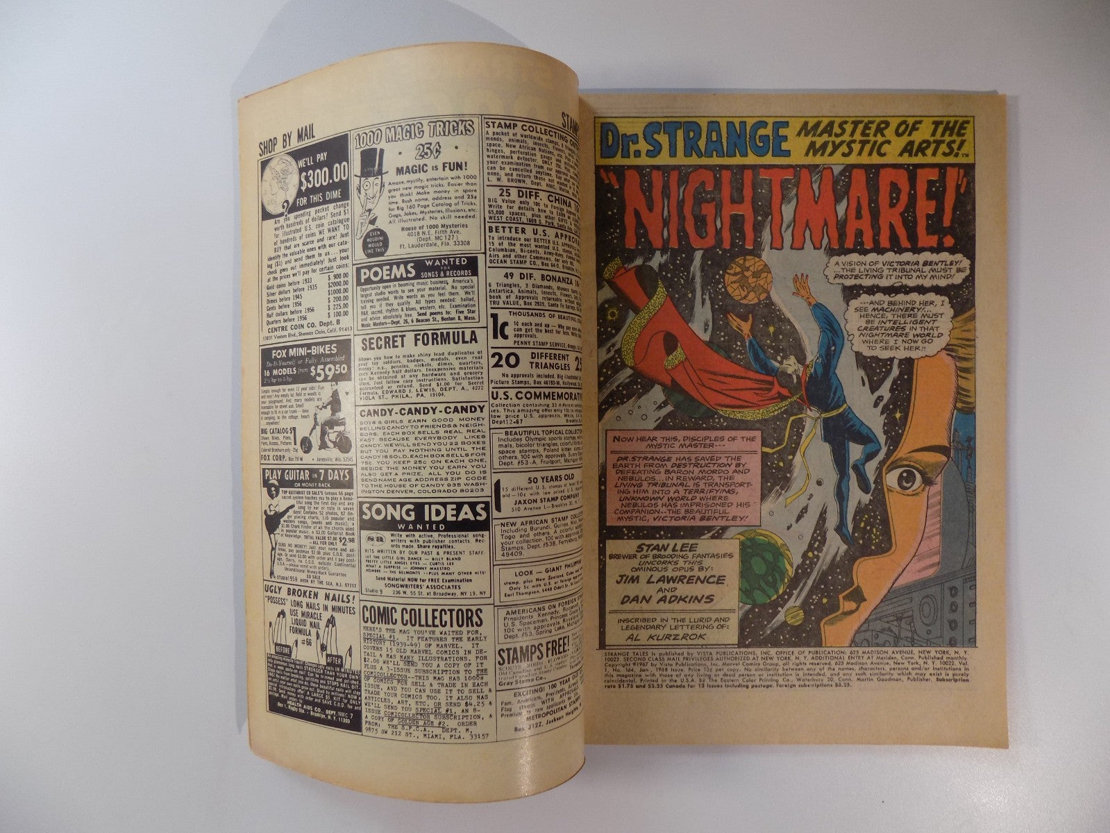 Strange Tales #164 Marvel Comic January 1968 Fine/Very Fine
