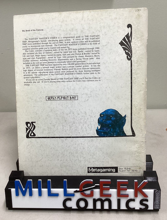 The Fantasy Masters Codex RPG Book Manual 1981 The Fantasy Trip 2301 Metagaming
