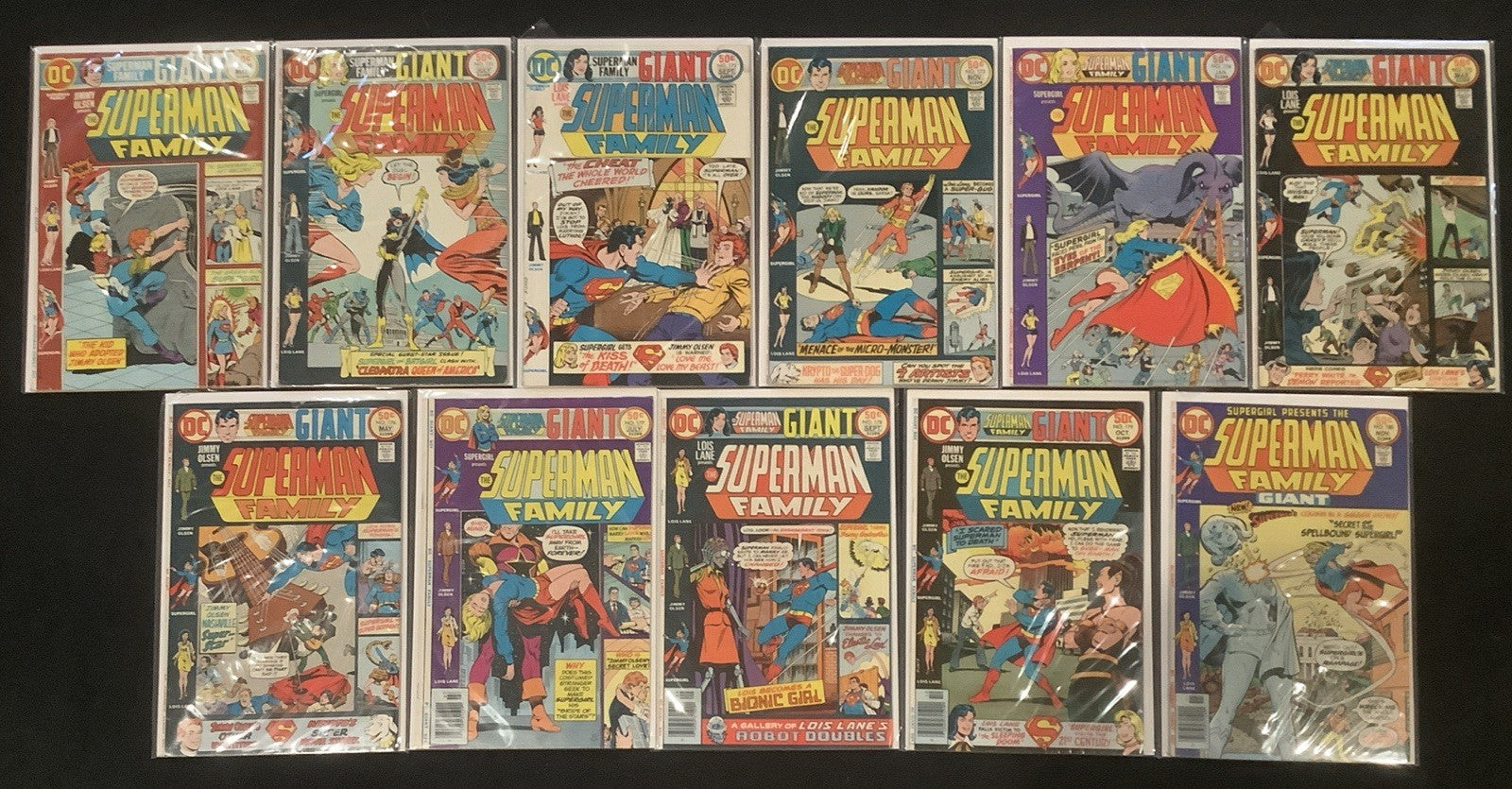 The Superman Family #170-180 Comic Lot, DC Comics, DC Giant-size, 1975