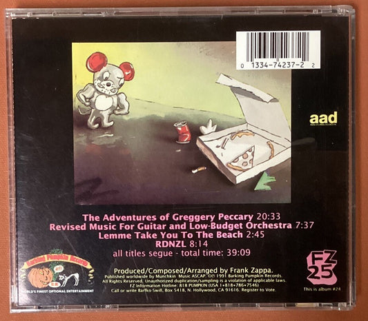 Frank Zappa, Studio Tan (CD, Barking Pumpkin, 1991, Like New) -JD