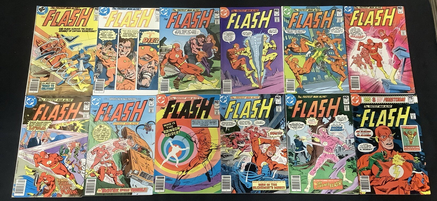 FLASH #278-289 Comic Lot, 1st George Perez Art At DC, 1st App Rainbow Raider