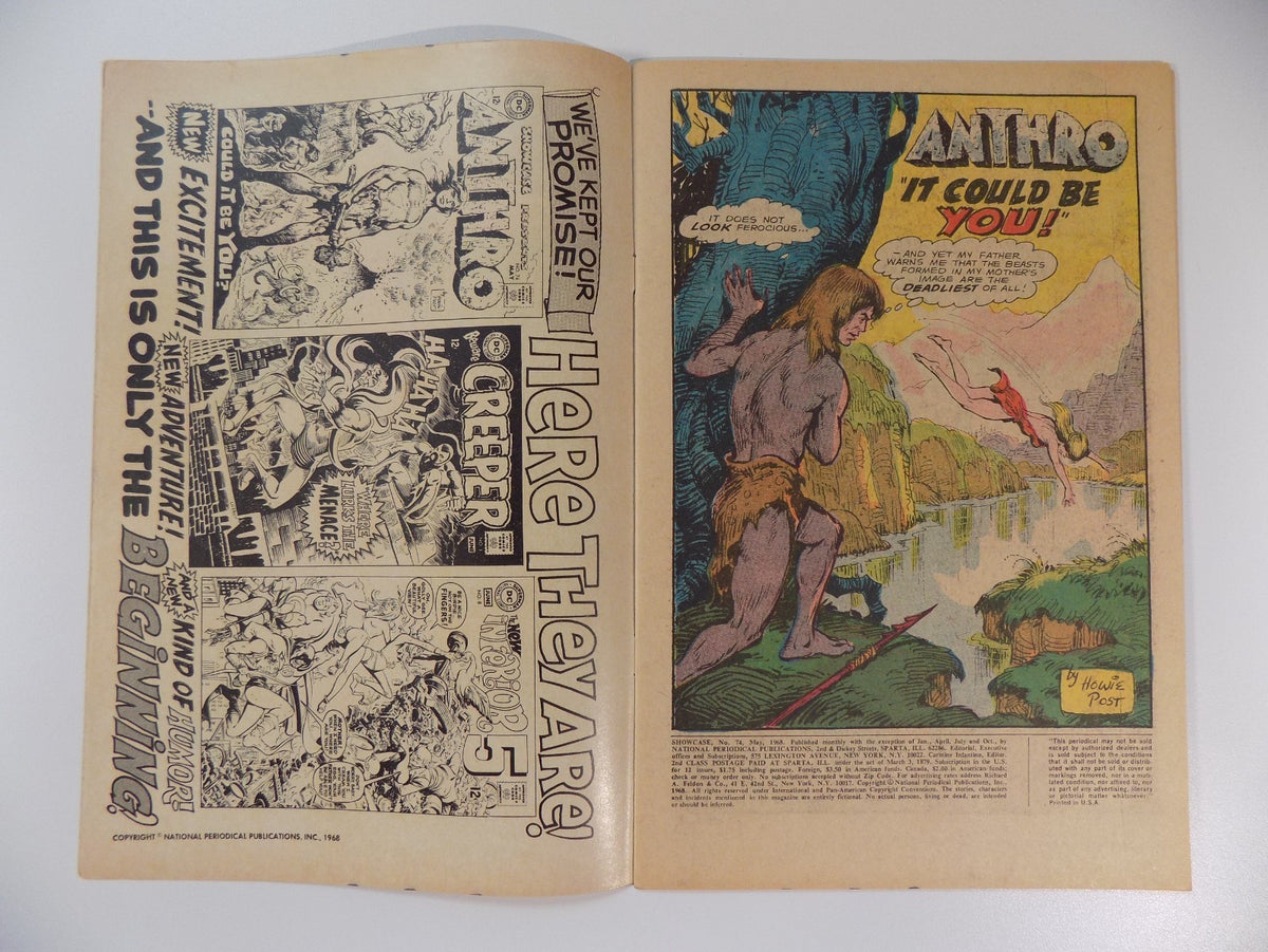 Showcase #74 Anthro DC Comic May 1968 Very Fine+