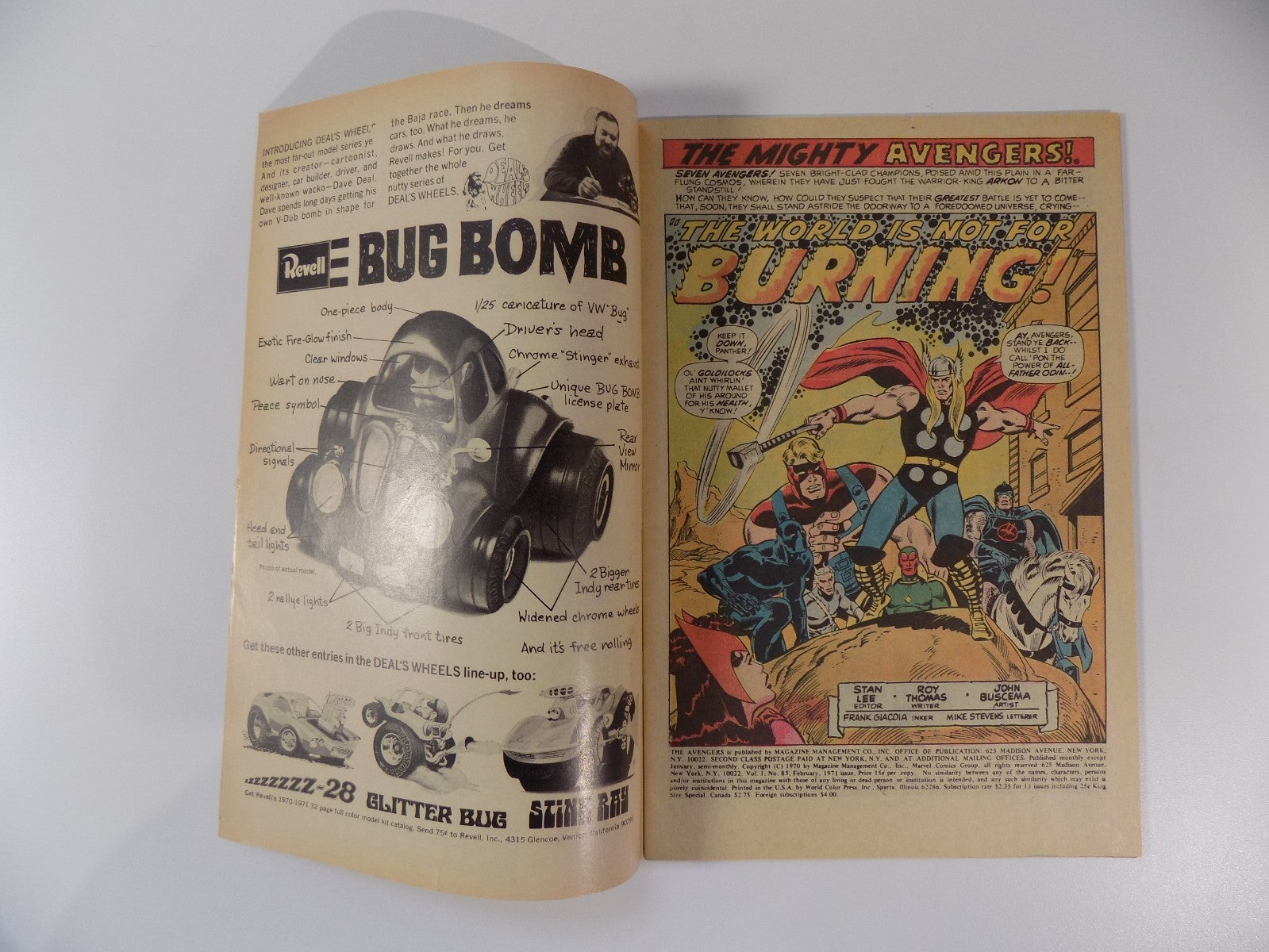 Avengers #85 Marvel Comic February 1971 Very Fine