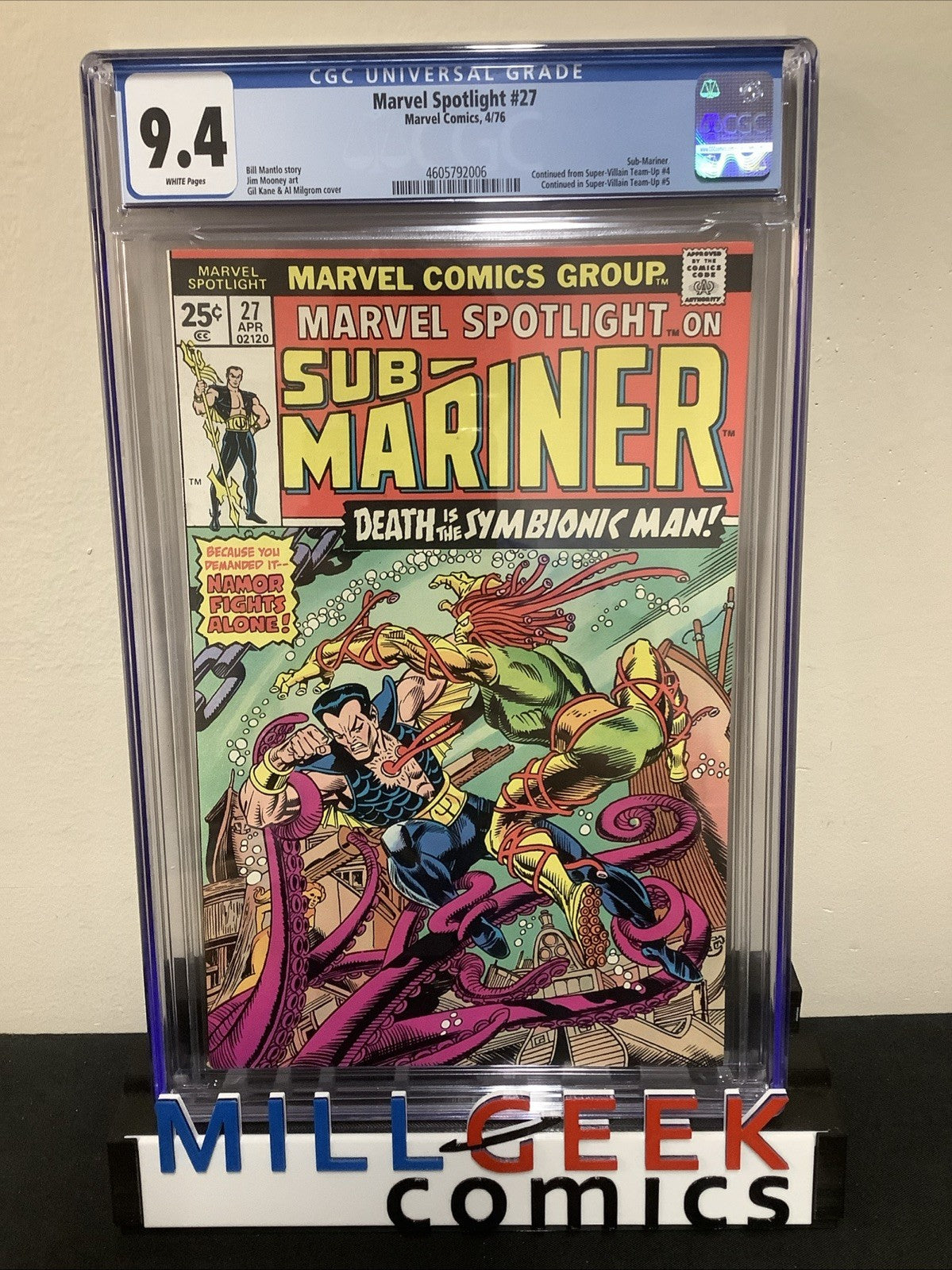 Marvel Spotlight #27 (Marvel Comics April 1976) CGC Graded 9.4 (NM) White Pages