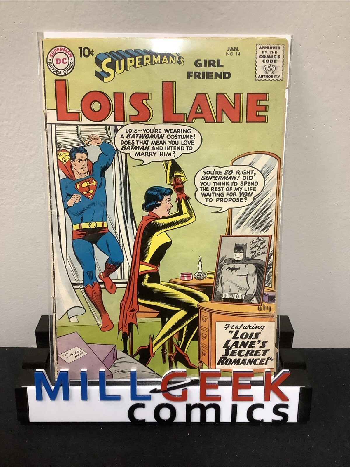 SUPERMAN'S GIRLFRIEND LOIS LANE #14 (1960) VG- (3.5) Centerfold Detached