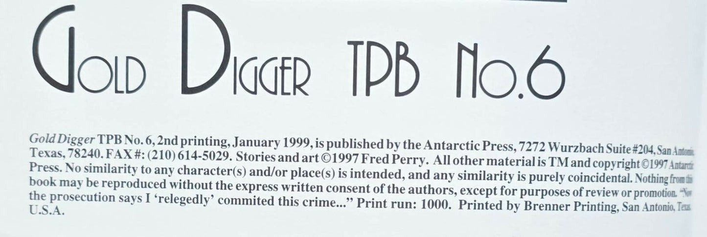 The Collected Gold Digger #6 (Antarctic Press, Jan 1999)- SCARCE!!!