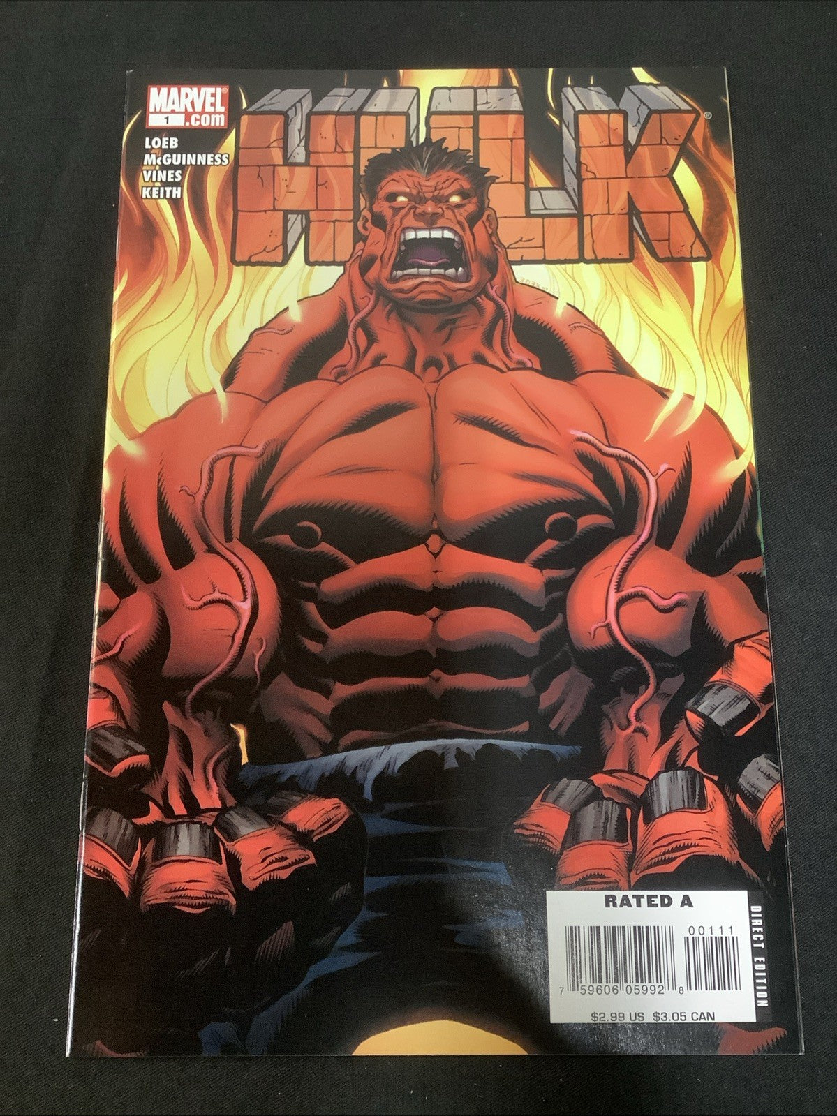 The Hulk #1 (Marvel Comics March 2008) VF/NM (9.0) 1st App Red Hulk, Loeb