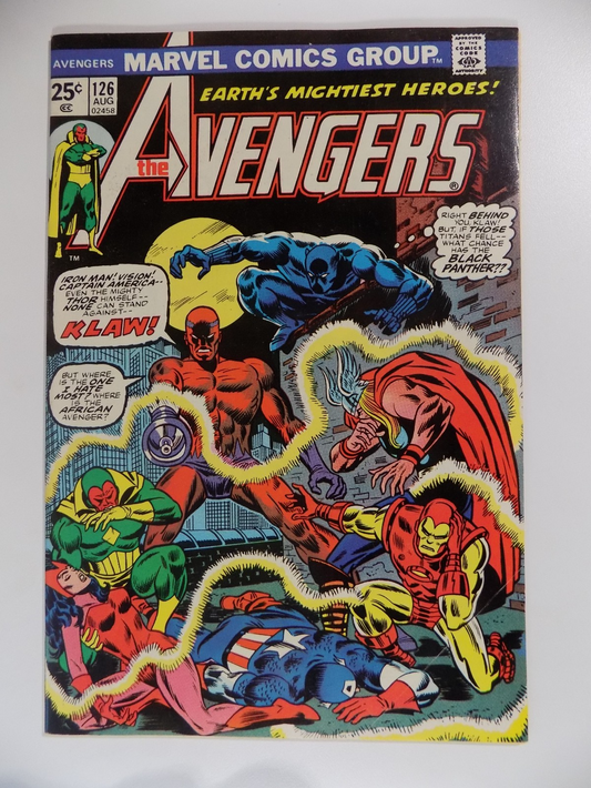 Avengers #126 Marvel Comic August 1974 Fine/Very Fine