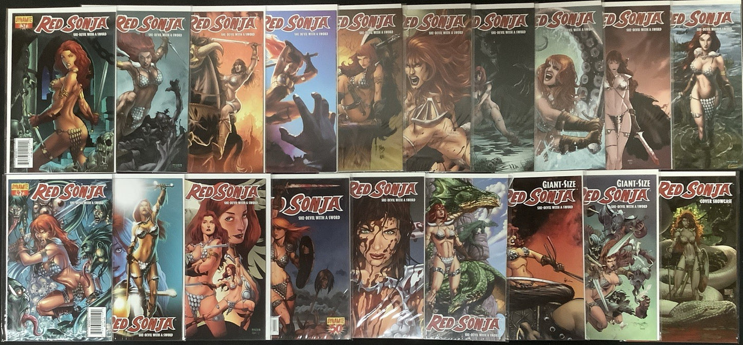 Red Sonja #1-50 + Annual #1-2 + Giant #1-2 + Cover Gallery #1 Comic Lot, See Pic