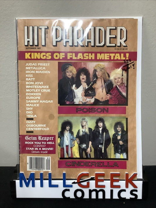 Hit Parader (September 1987) Heavy Metal, Ozzy Osborne Centerfold Poster