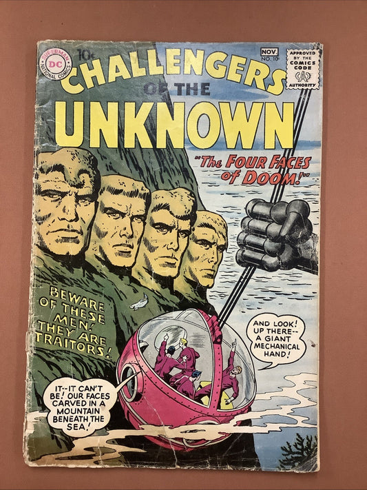 Challengers of the Unknown #10 (DC Comics October-November 1959) G/VG (3.0)