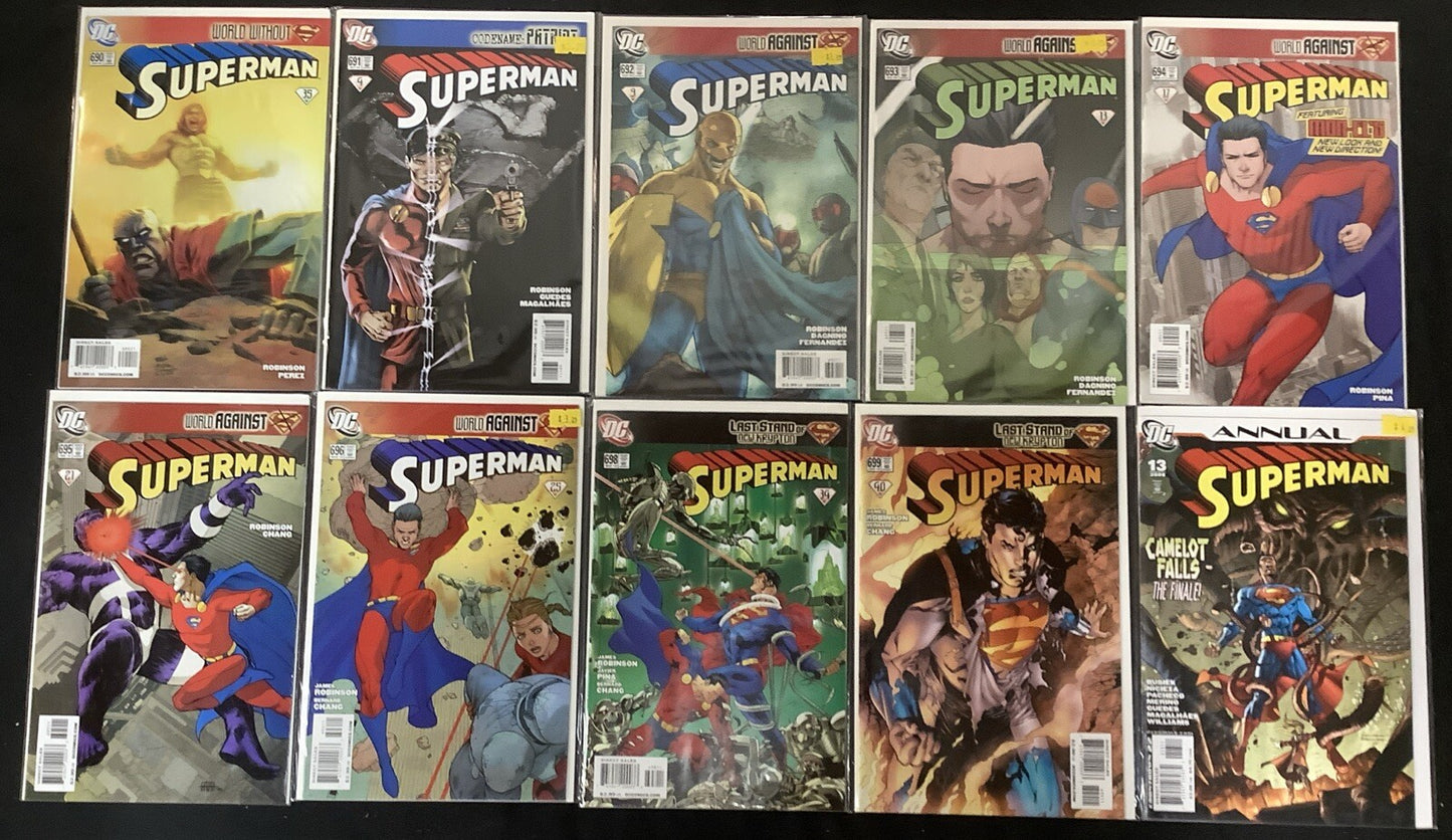 Superman #650-699 (Missing #697) + Annual #13 Comic Lot, Krypto Vs Atlas, DS