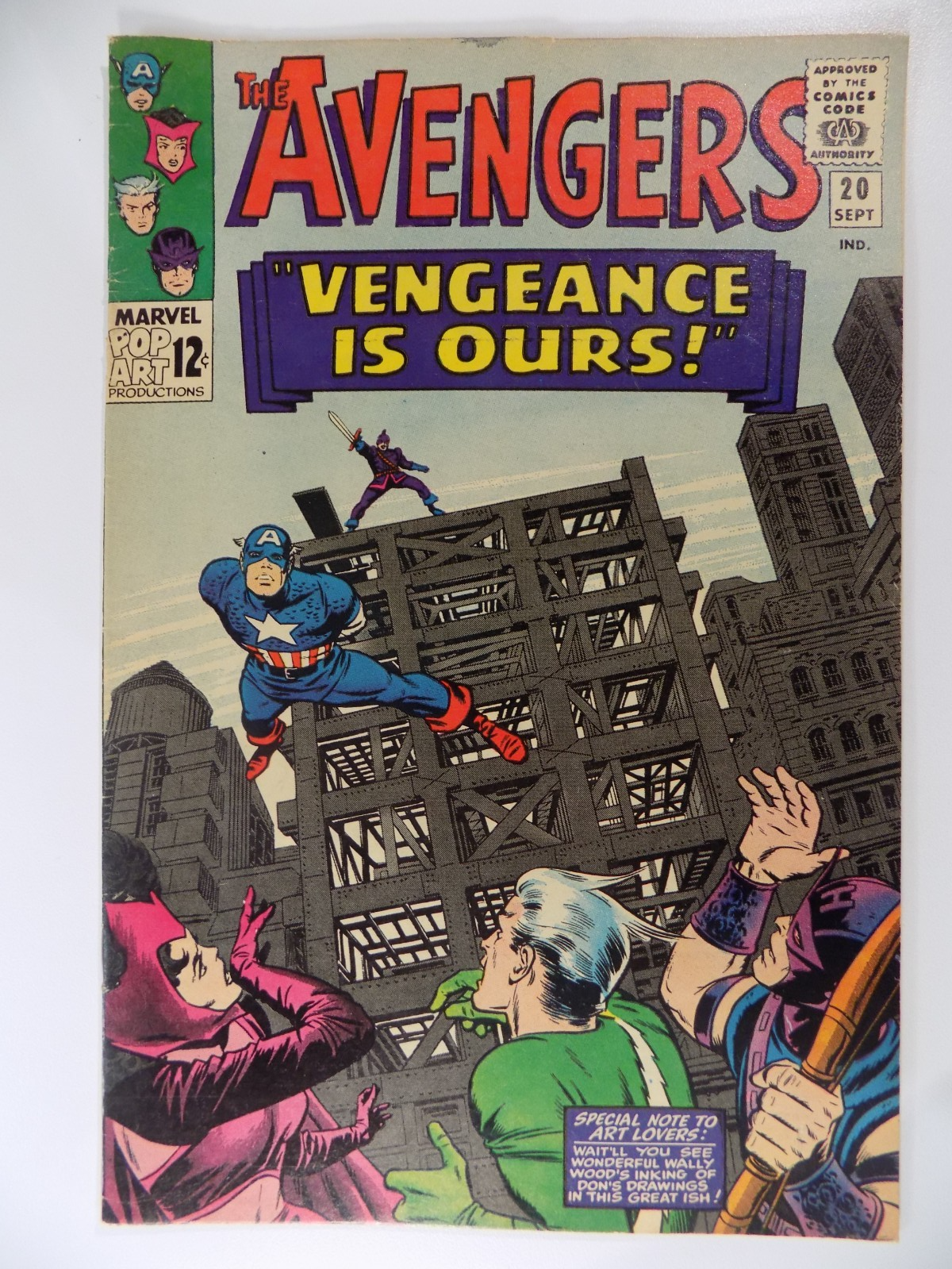 Avengers #20 Marvel Comic September 1965 Very Fine-