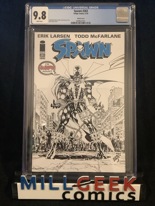 Spawn #263 Sketch Cover (Image Comics) CGC Graded 9.8 (NM/M) Erik Larsen, 2016