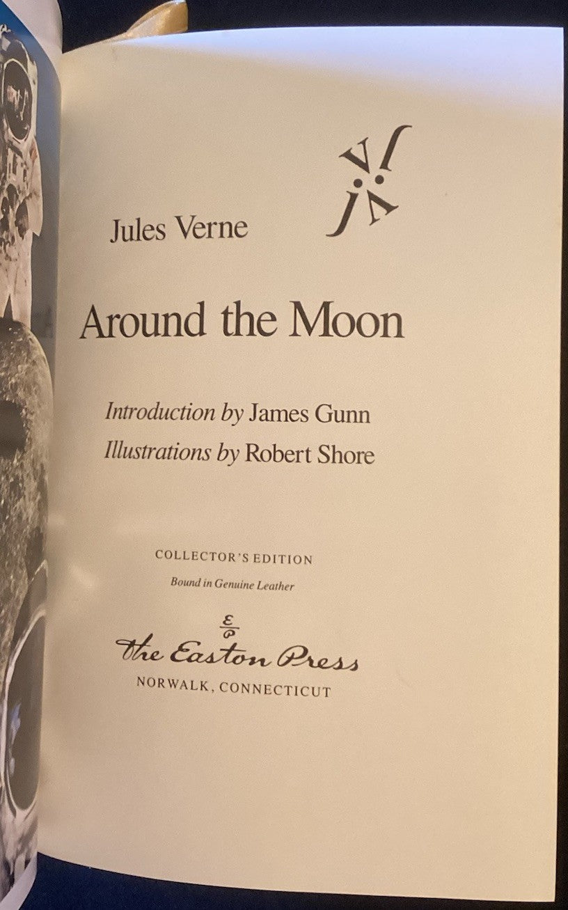 Around The Moon, Jules Verne, Easton Press Collector's Edition, 1988, Leather JD