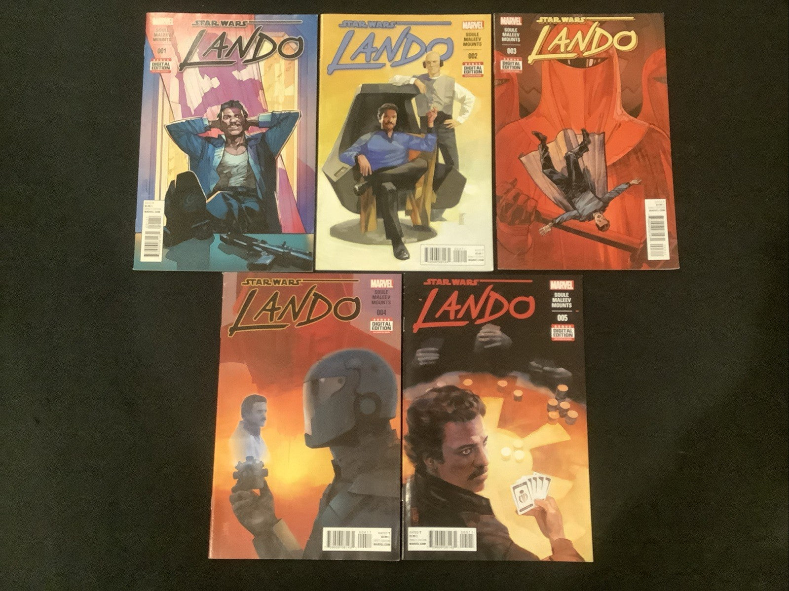 Star Wars: Lando #1-5 Complete Comic Set, Marvel Comics, Charles Soule, 2016