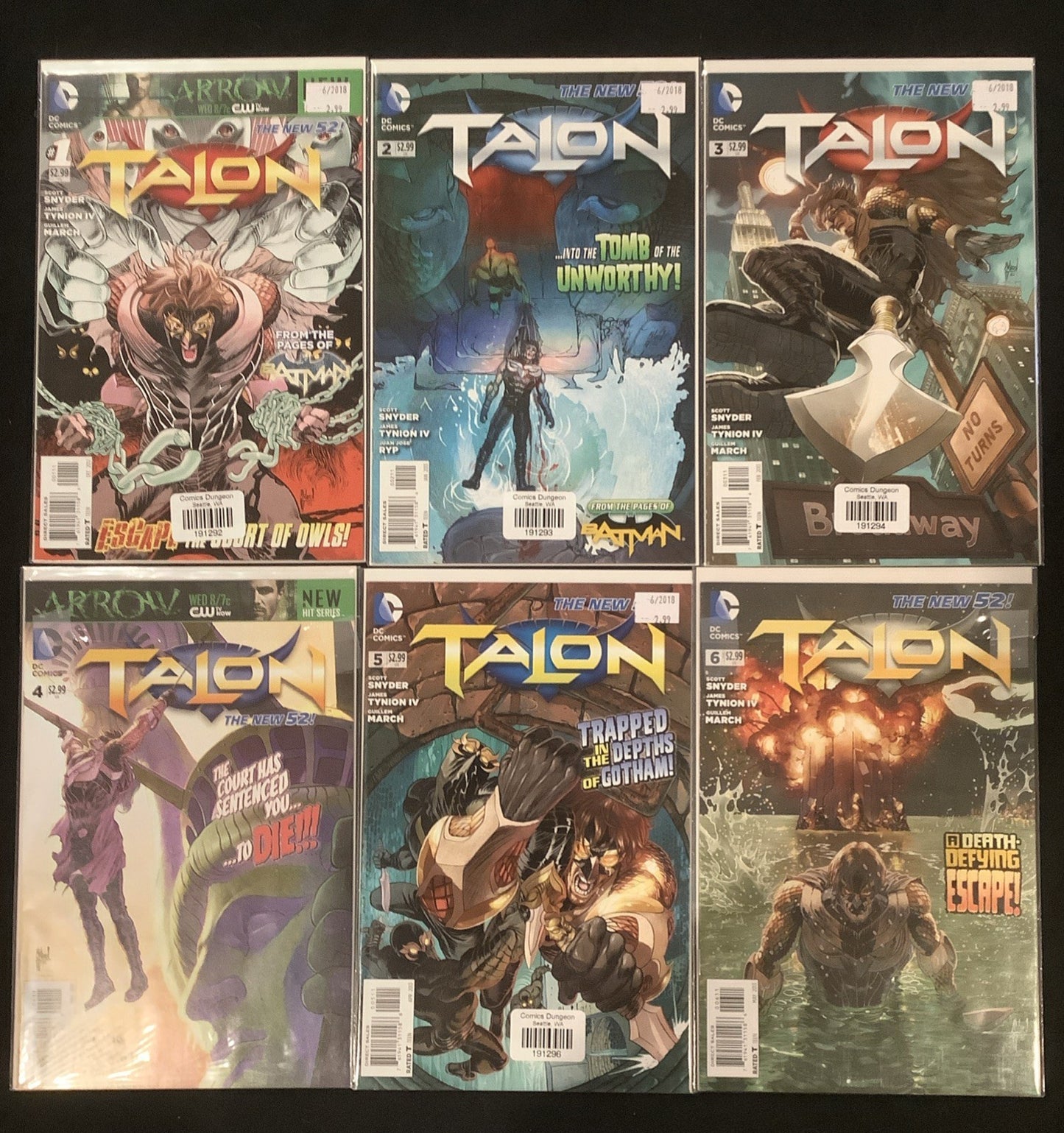 Talon #1-6 Comic Lot, DC Comics, Scott Snyder/James Tynion IV, New 52, 2013