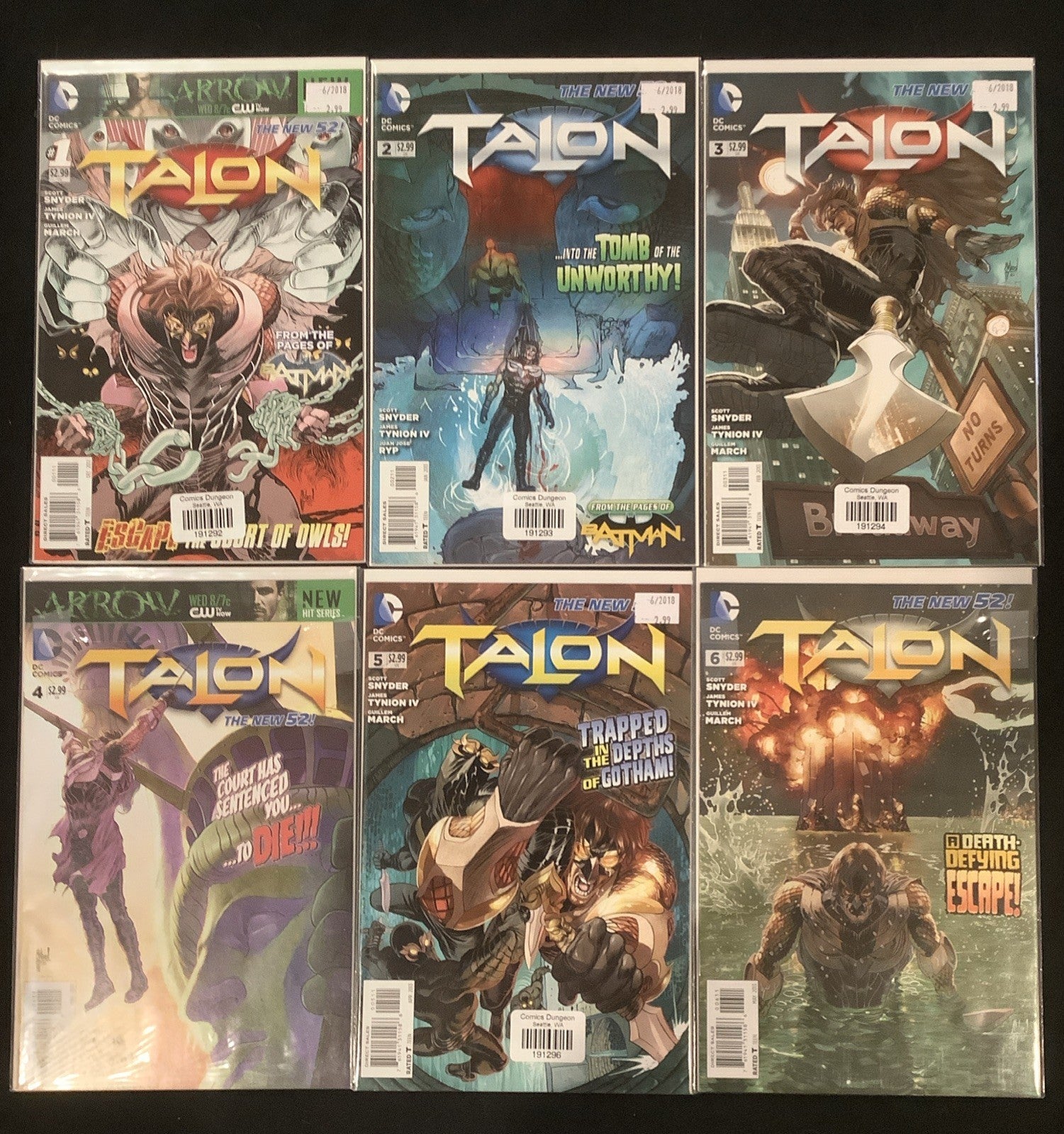 Talon #1-6 Comic Lot, DC Comics, Scott Snyder/James Tynion IV, New 52, 2013