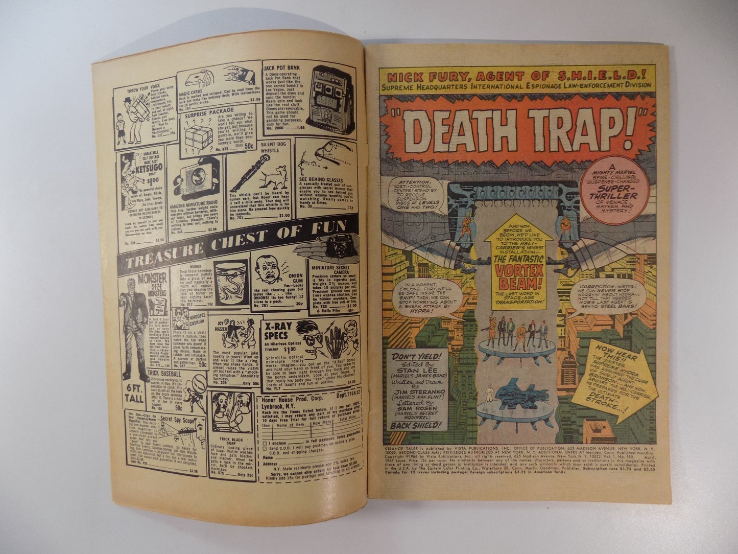 Strange Tales #155 Marvel Comic April 1967 Fine+