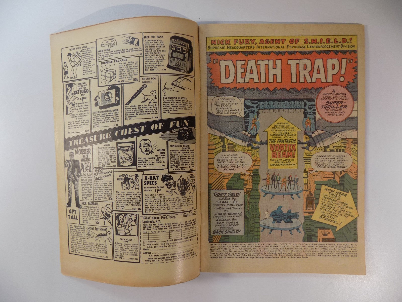 Strange Tales #155 Marvel Comic April 1967 Fine+