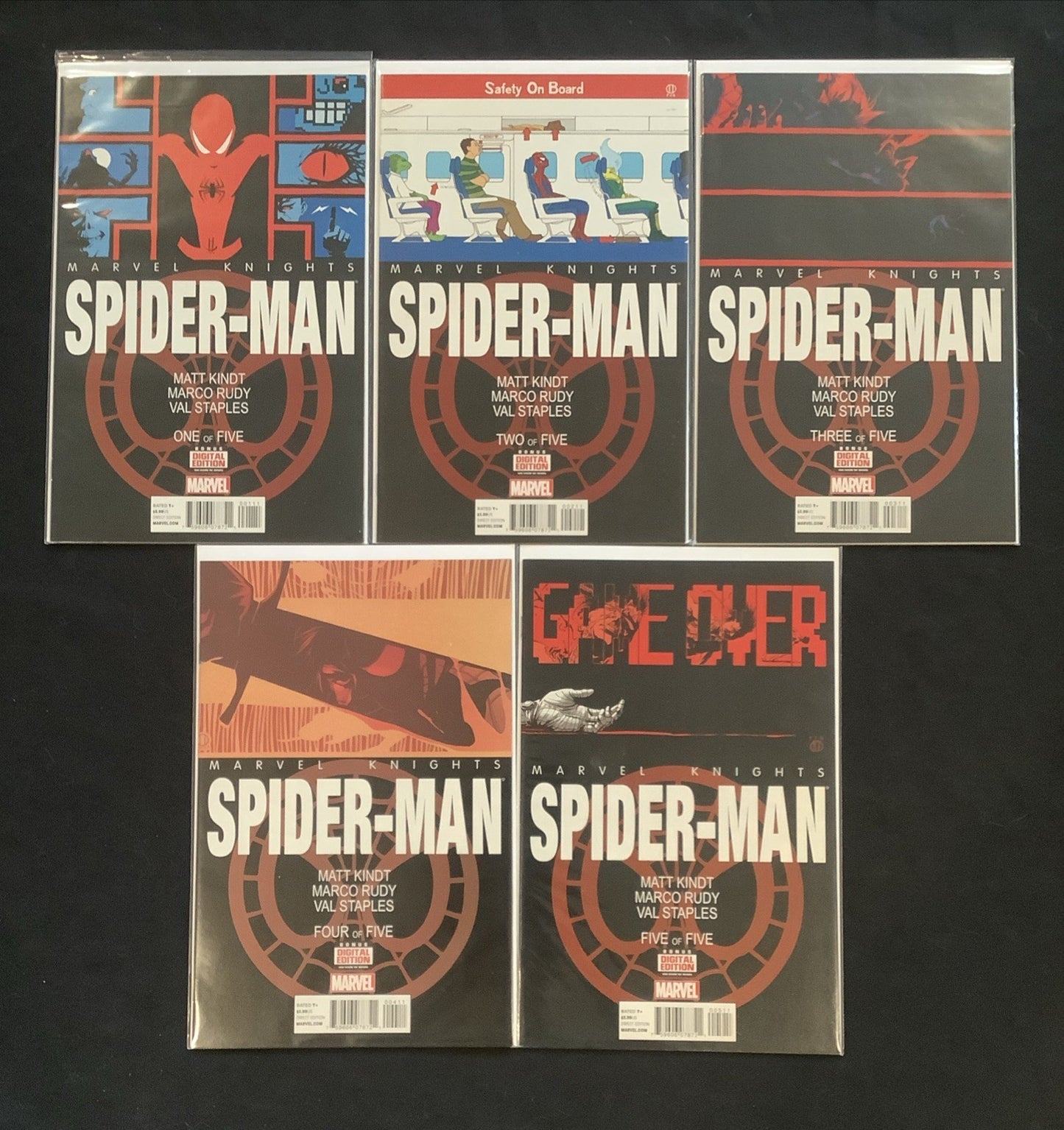 Marvel Knights Spider-Man #1-5 Complete Comic Set, Matt Kindt, Marco Rudy, 2013